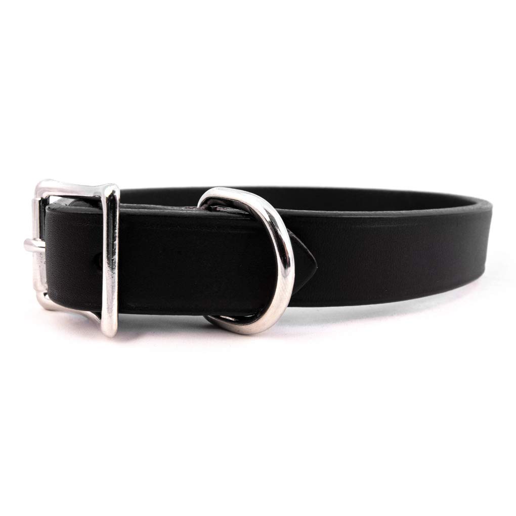 Premium Genuine Leather Dog Collar - Black, Adjustable & Durable Pet Collar for Small to Large Dogs - Perfect for Daily Walks, Training & Outdoor Adventures