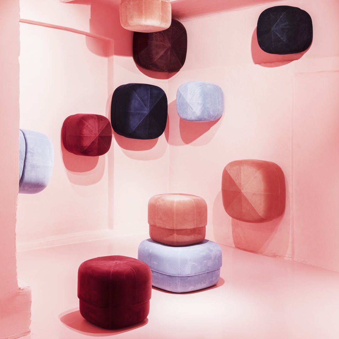 Velour Circus Pouf - Stylish and Comfortable Floor Seating for Kids' Rooms, Playrooms, and Living Rooms