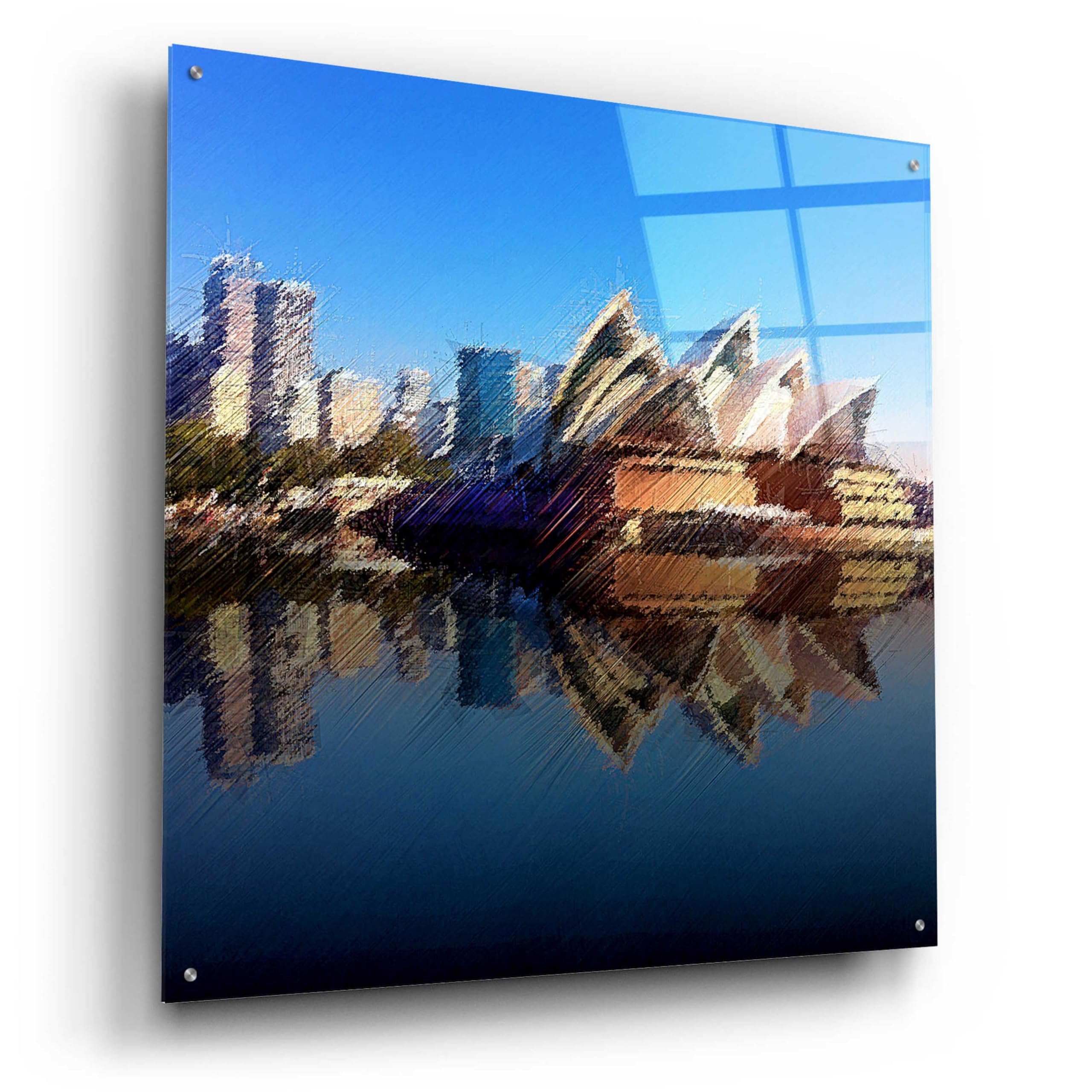 Epic Art 'The Opera House' by David Manlove - 36x36 Inch Acrylic Glass Wall Art - Modern Home Decor for Living Room, Bedroom & Office