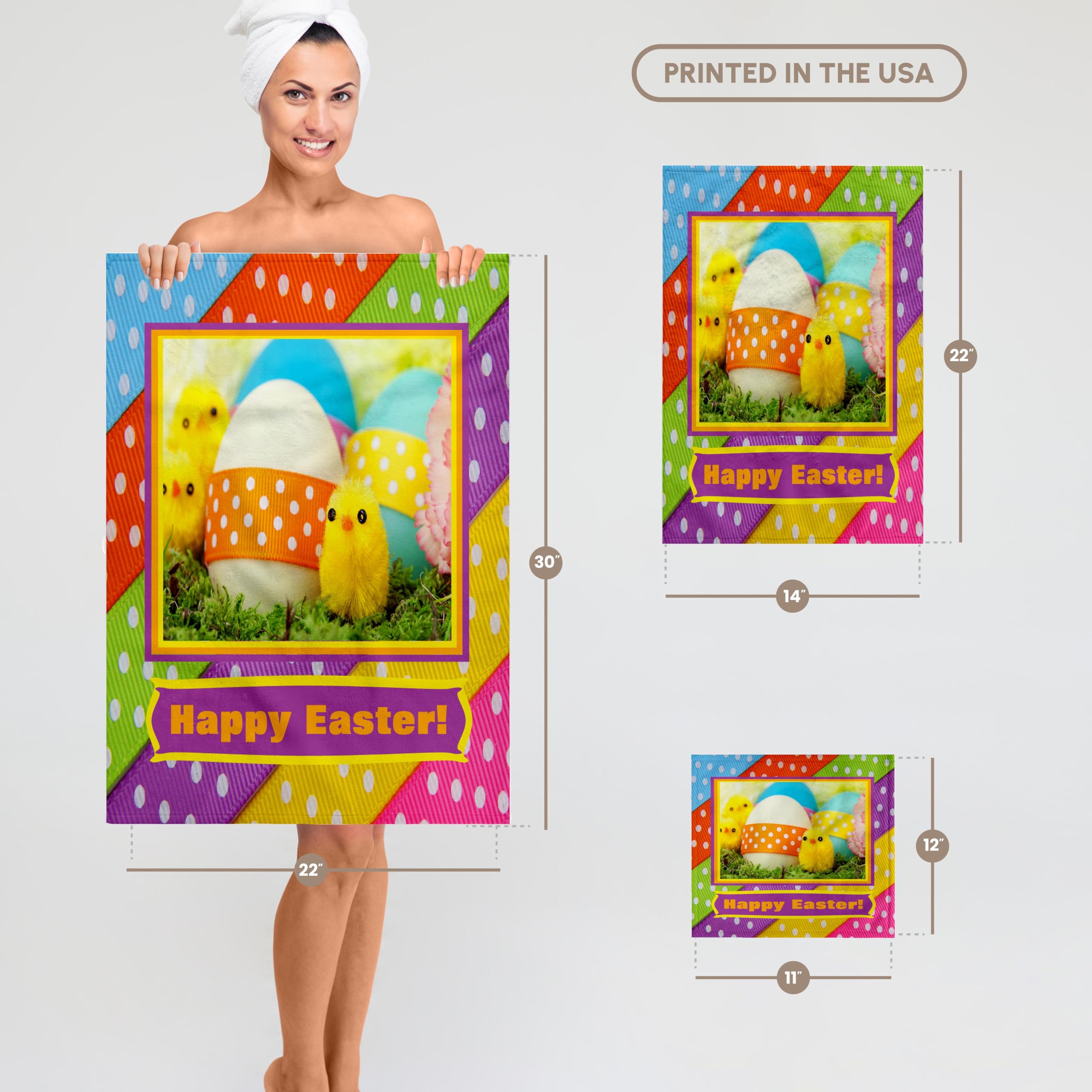 3D Rose Happy Easter Kitchen Towel - 15