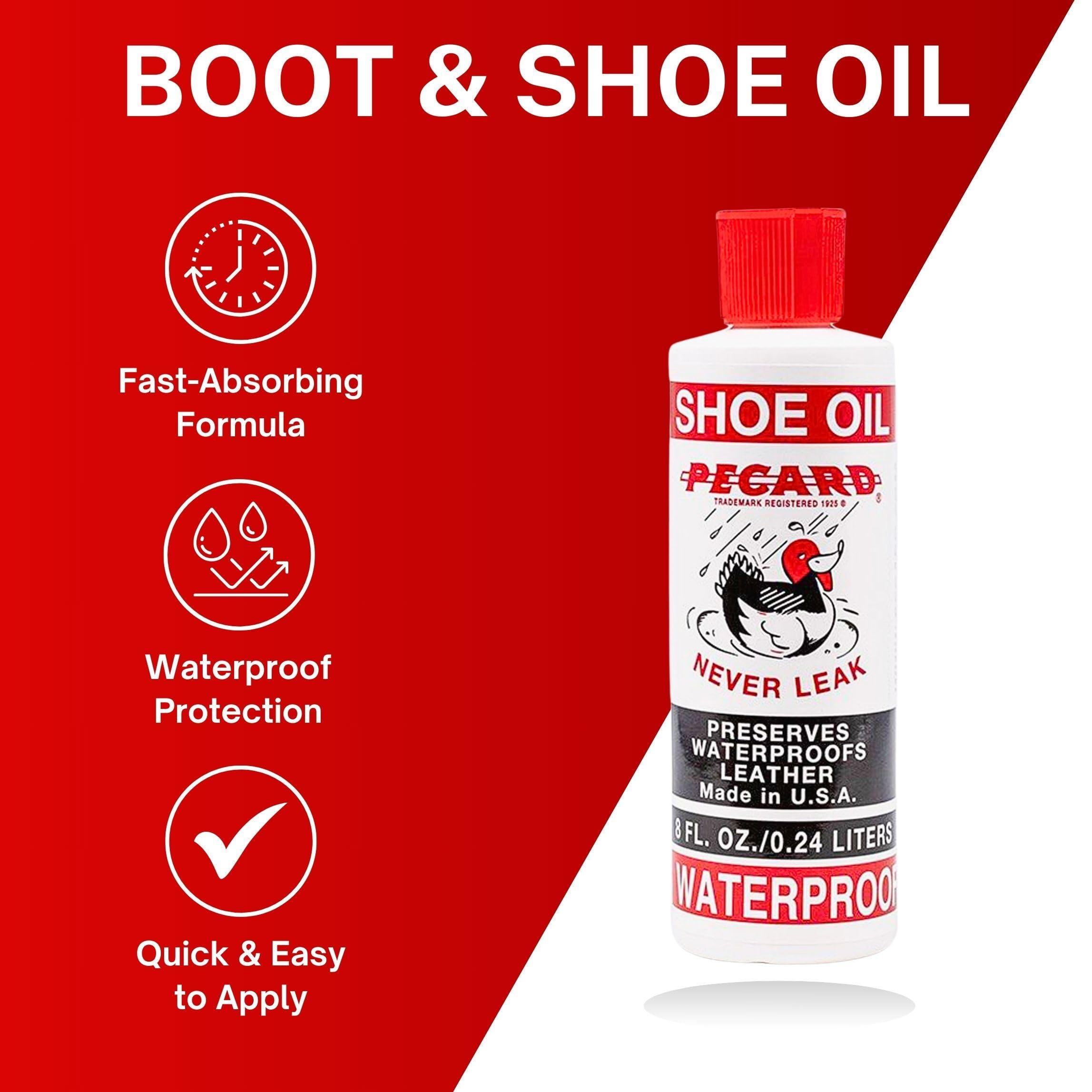 Premium Leather Shoe & Boot Oil – Waterproof Conditioner for Men's & Women's Footwear | Restores & Protects Leather, Suede & Nubuck | Ideal for Winter Boots, Work Shoes & Outdoor Gear
