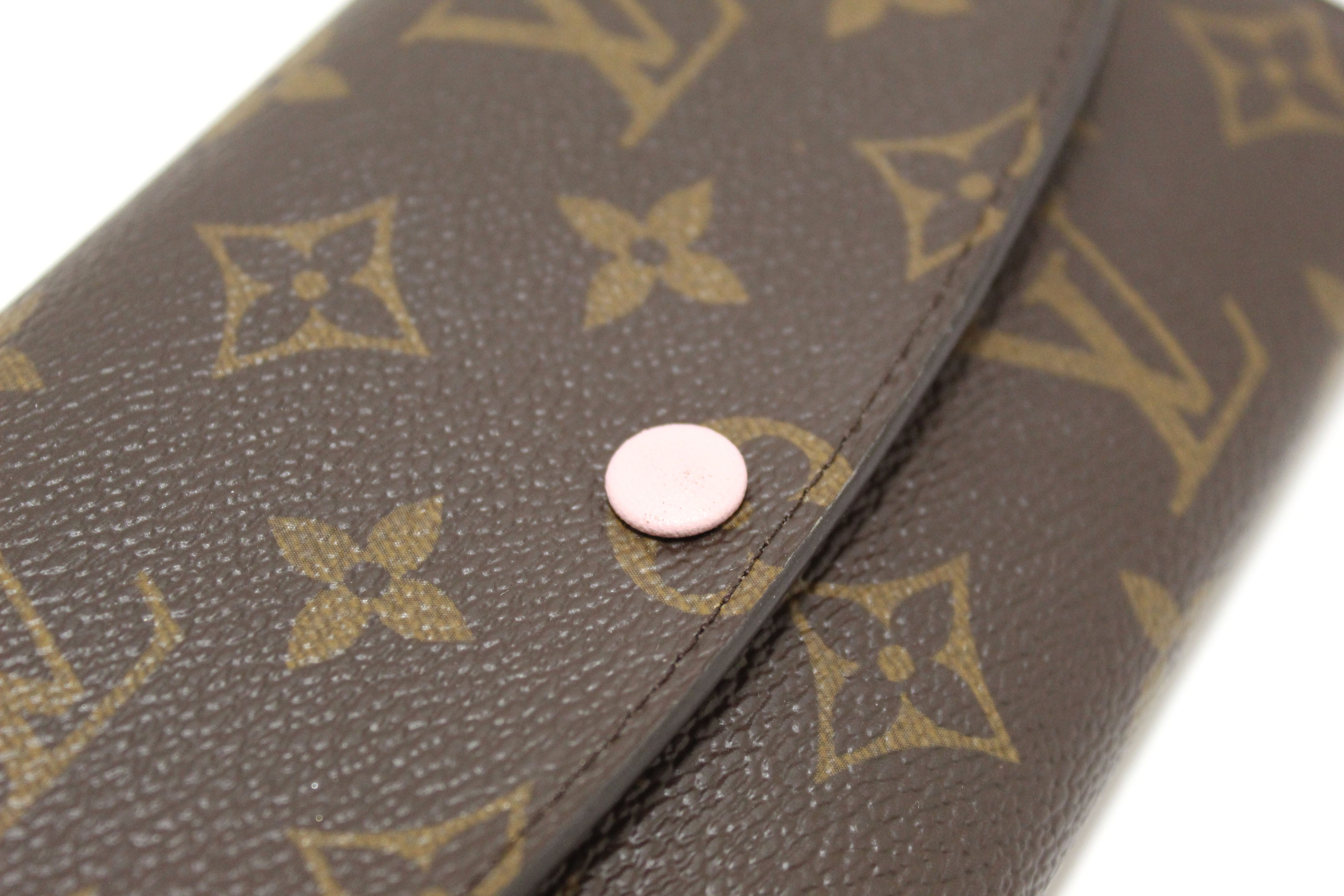 Authentic Louis Vuitton Emilie Wallet - Monogram Canvas Rose Pink Women's Compact Wallet for Everyday Use & Luxury Fashion Accessory