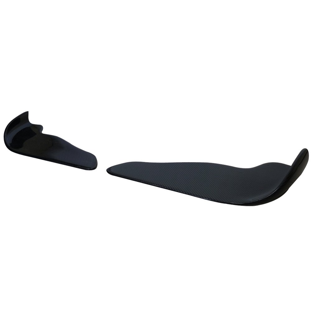IKON MOTORSPORTS Universal Front Bumper Lip - Type 2 Black Carbon Fiber Chin Spoiler & Splitter for Cars, Trucks & SUVs | Enhances Aerodynamics & Sporty Look | Perfect for Racing, Car Shows & Street Performance