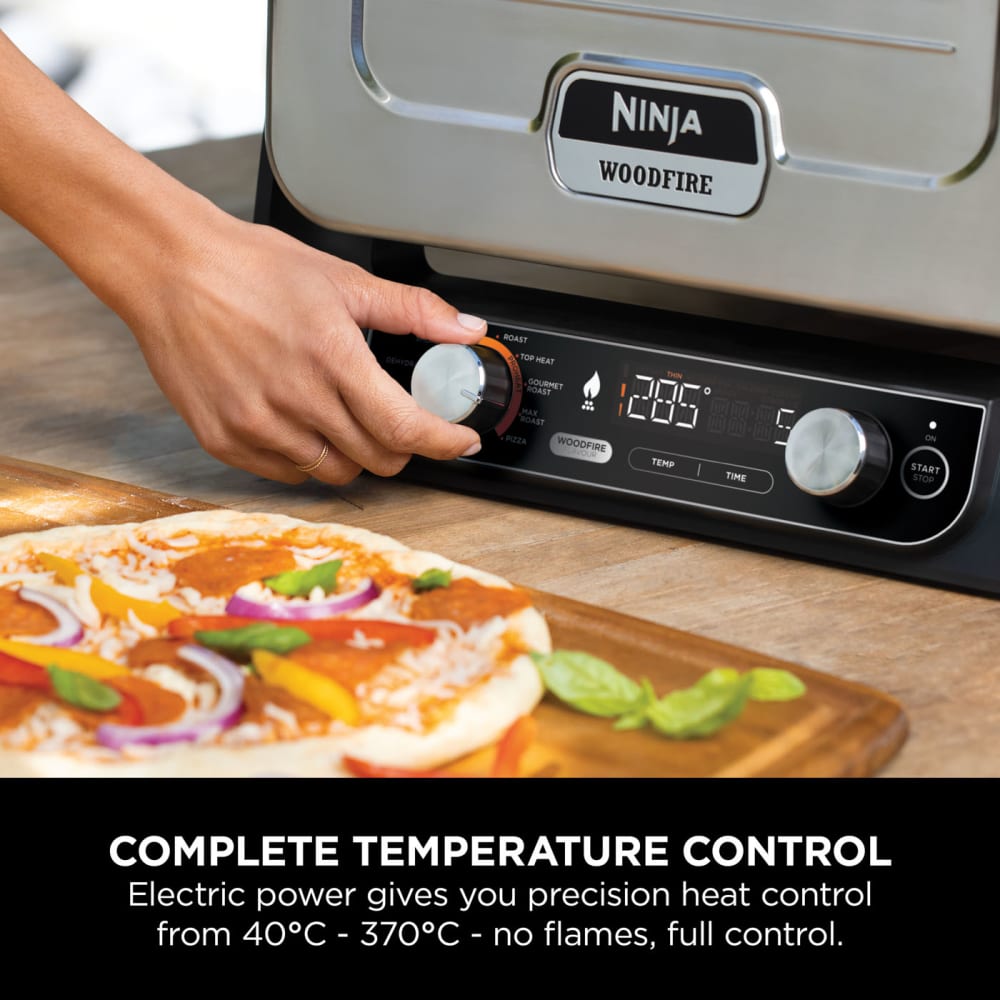 Ninja Woodfire Outdoor Grill & Smoker - Portable BBQ Oven for Backyard, Camping & Tailgating - Perfect for Grilling, Smoking, and Baking with Woodfire Flavor