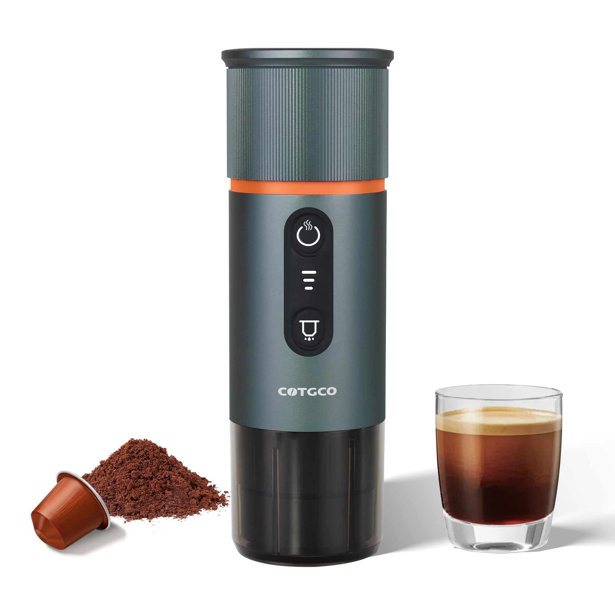 Portable Electric Espresso Coffee Maker - 12V Mini Travel Espresso Machine, Compatible with Nespresso Capsules - Perfect for Car, Hiking, Camping & Office Use