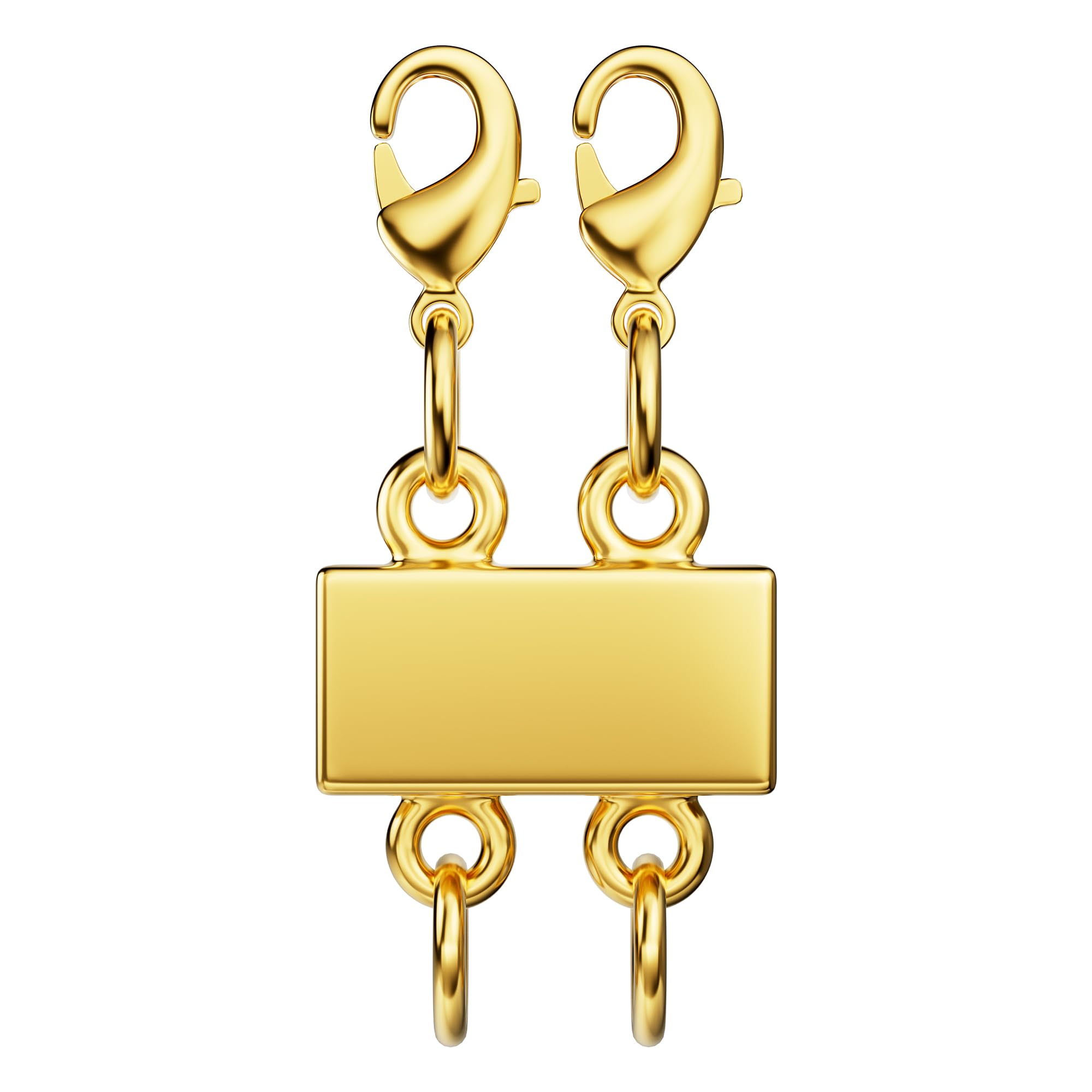 18K Gold Necklace Layering Clasp - Magnetic Multi-Chain Separator & Extender for Women | Perfect for Layering Necklaces, Jewelry Stacking & Everyday Elegance