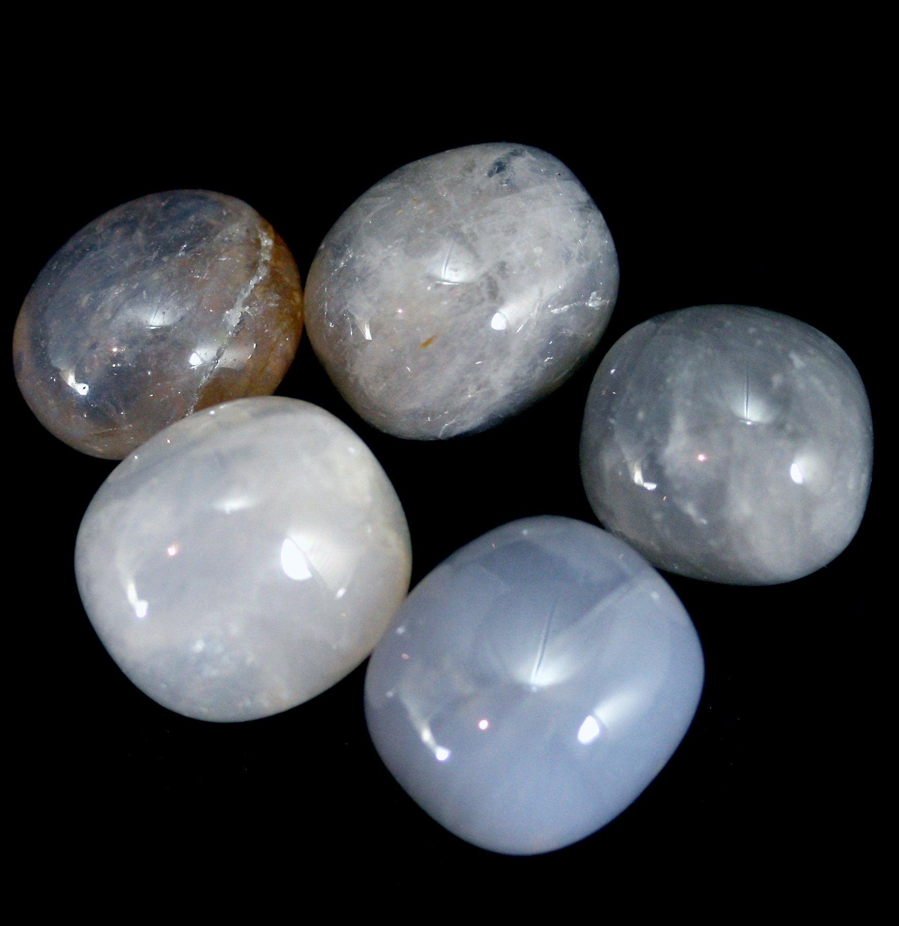 Natural Tumbled Blue Rose Quartz Stones - Healing Crystals for Love, Calm & Positive Energy - Perfect for Meditation, Jewelry Making & Home Decor