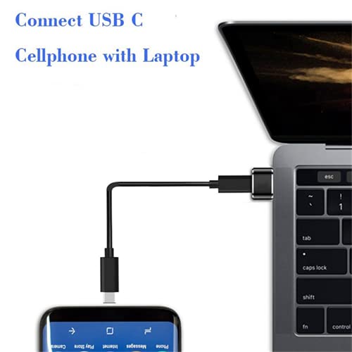 2 Pack USB C to USB Adapter, Type C Female to A Male Charger Cable Converter - Compatible with MacBook, Notebook, Tablet, Smartphone, AirPods, Galaxy S23/S24/A34, iPad 10/Air 4/5 - Space Black & Gray - Perfect for Charging, Data Transfer & Connecting Devices