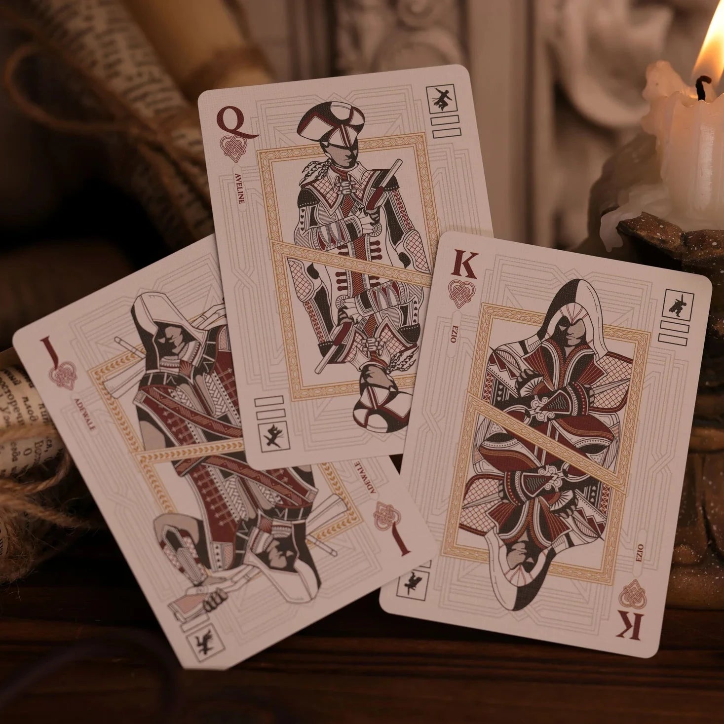 Assassin's Creed Black Hidden Blade Edition Playing Cards - Premium Collectible Card Deck for Game Fans & Card Collectors - Perfect for Game Nights, Gifts, and Cosplay Accessories