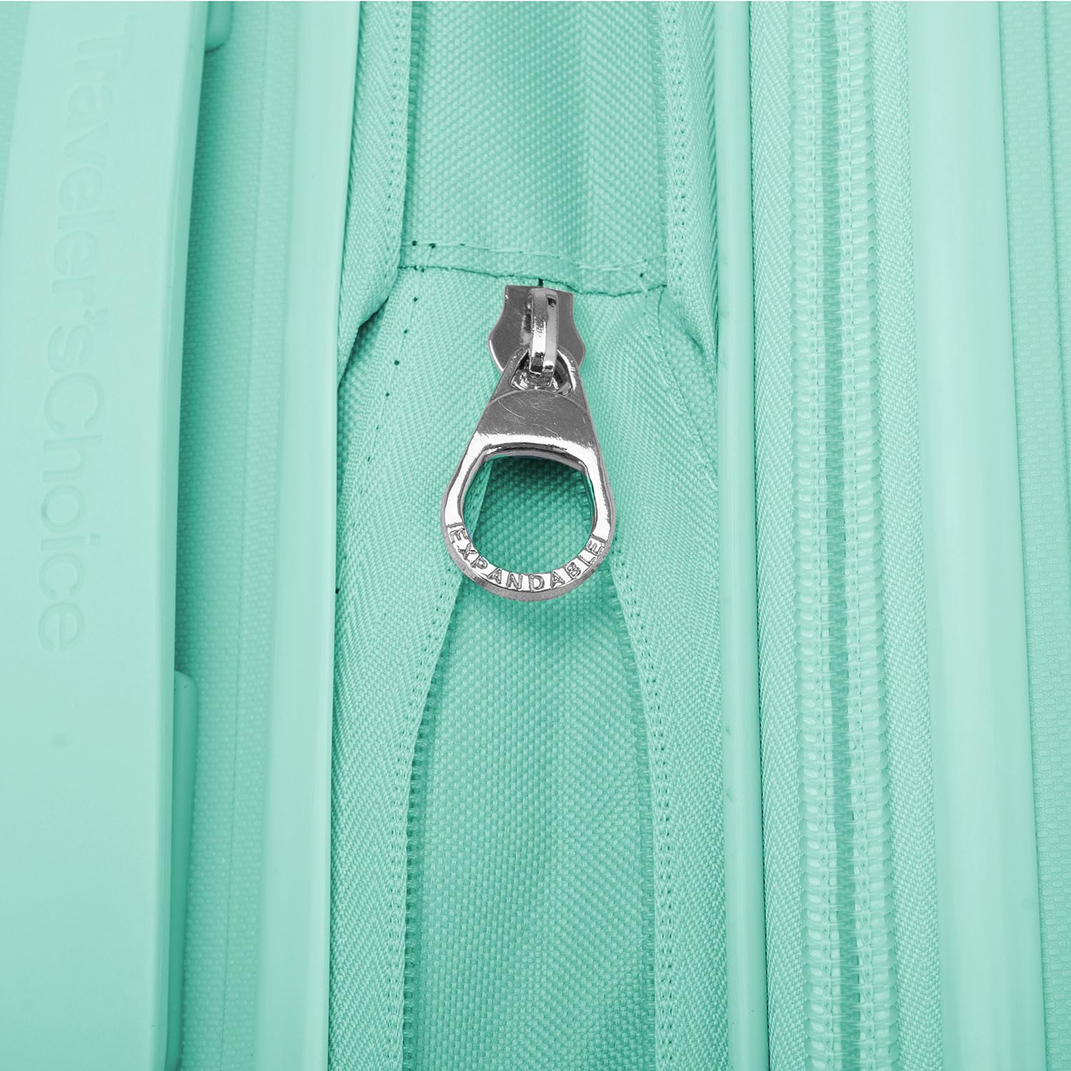 Traveler's Choice Pagosa Durable Expandable Hardshell Spinner Luggage - Mint Green Check-in Suitcase for Air Travel | Perfect for International Trips & Business Travel
