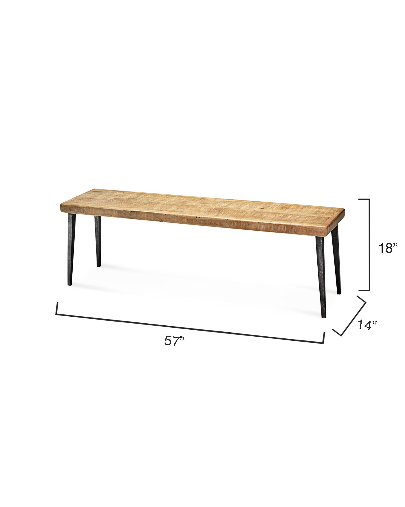Rustic Farmhouse Bench - Solid Wood Entryway Seating for Hallway, Kitchen, or Bedroom - Natural Finish for Cozy Home Decor