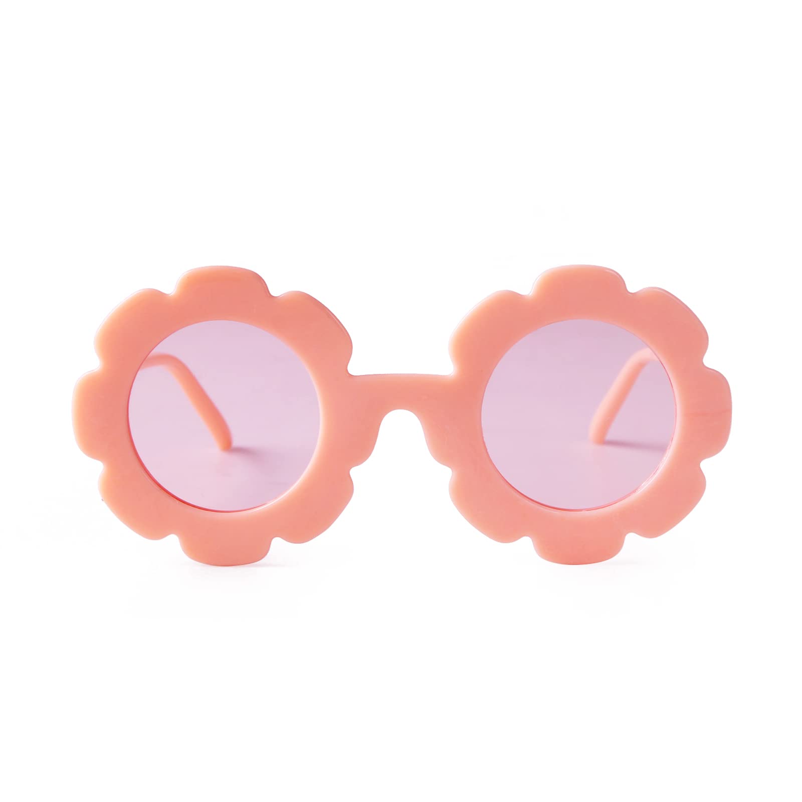 ADEWU Kids Sunglasses UV 400 Protection - Round Flower Cute Glasses for Boys & Girls, Perfect for Outdoor Play, Beach, and Summer Activities