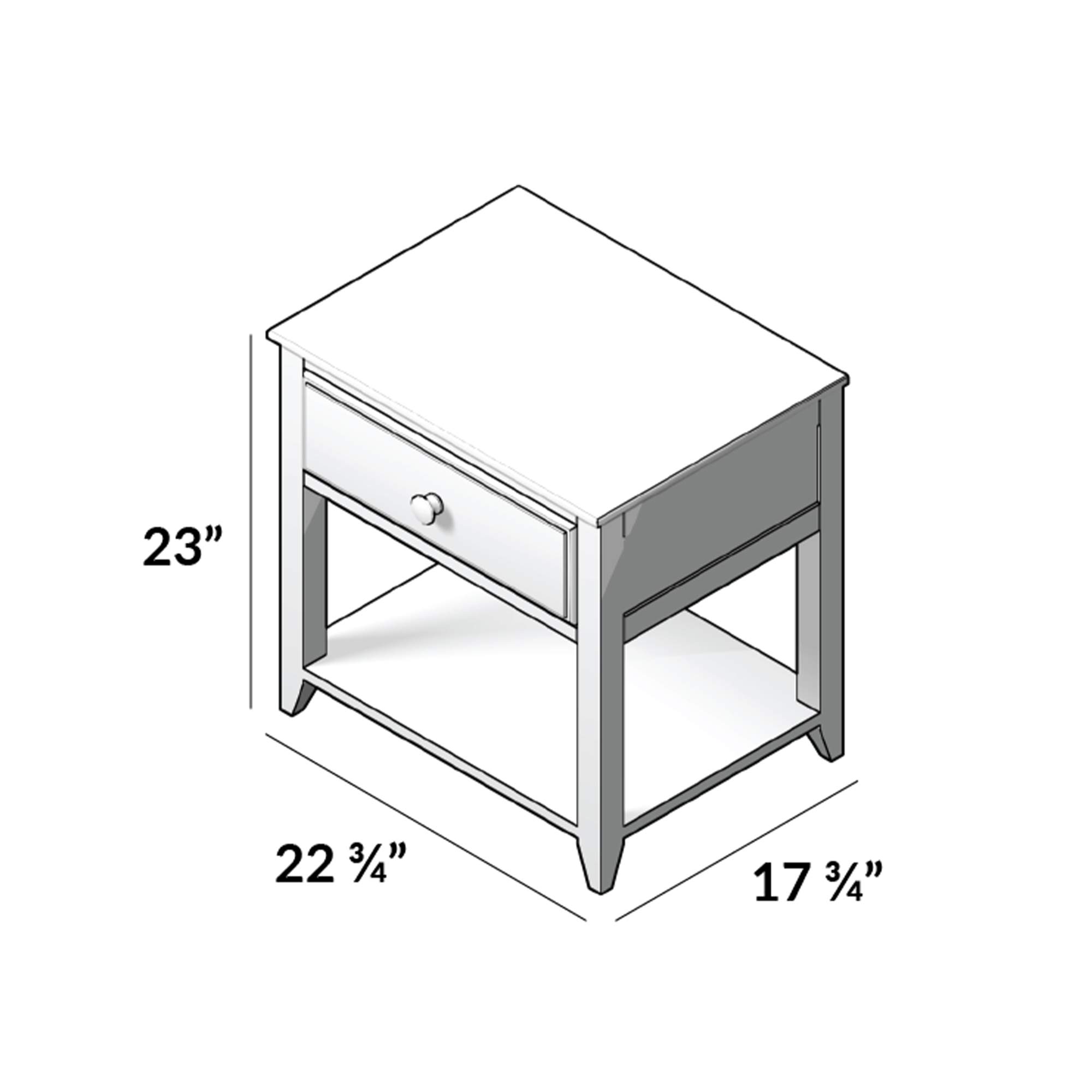 Plank+Beam Nightstand with Drawer and Shelf - Modern Clay Finish Bedside Table for Bedroom, Living Room & Guest Room - Compact Storage End Table with Open Shelf & Spacious Drawer