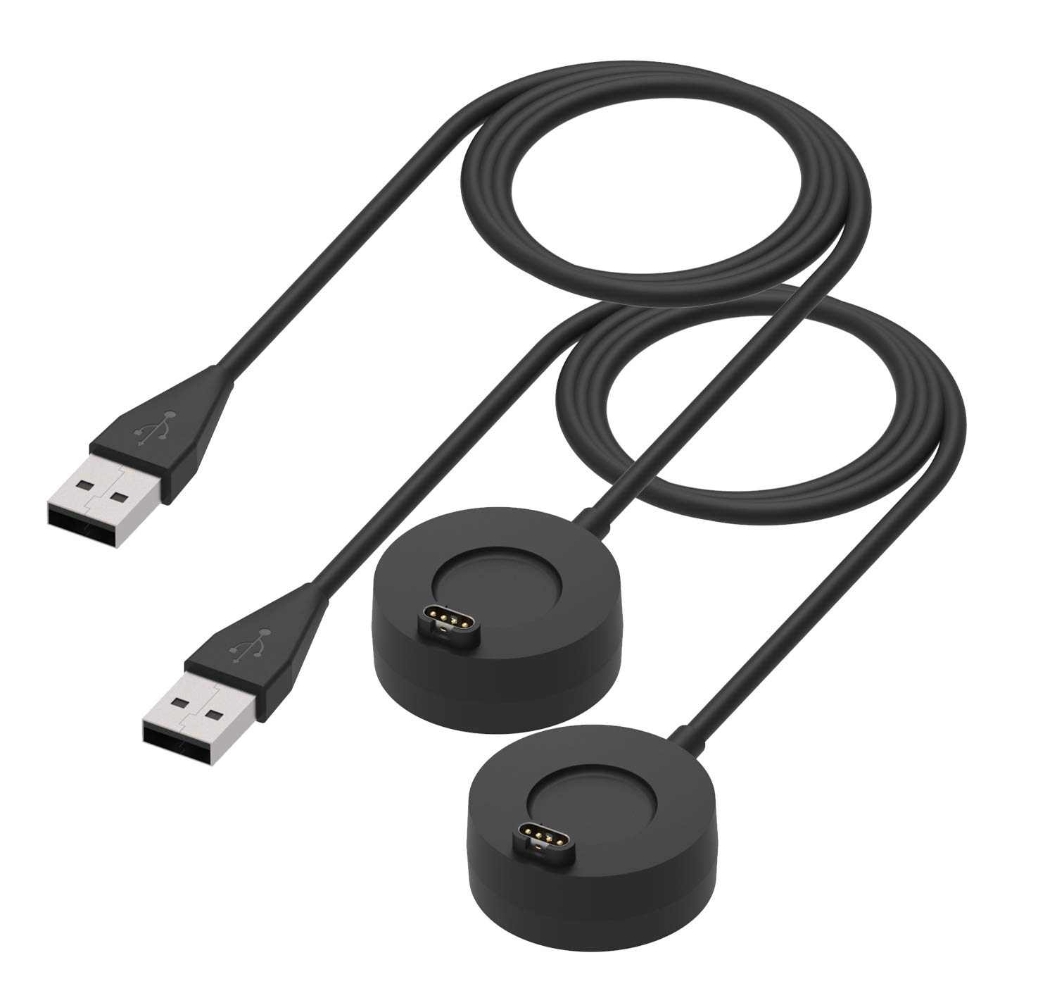 2-Pack Garmin Forerunner Charger - Compatible with Forerunner 165/55/955/965 - Replacement Charging Dock Cradle - Perfect for Running, Hiking & Fitness Tracking