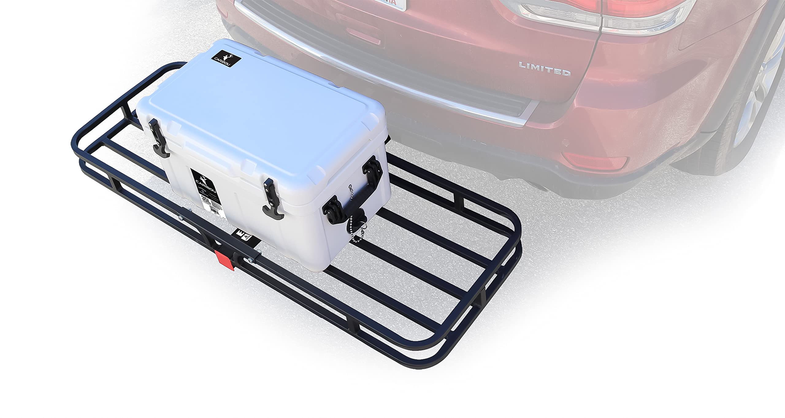 Camco 2 Inch Hitch Mount Cargo Carrier (48475) - Heavy Duty Truck & SUV Cargo Rack for Outdoor Camping, Road Trips & Hauling Gear