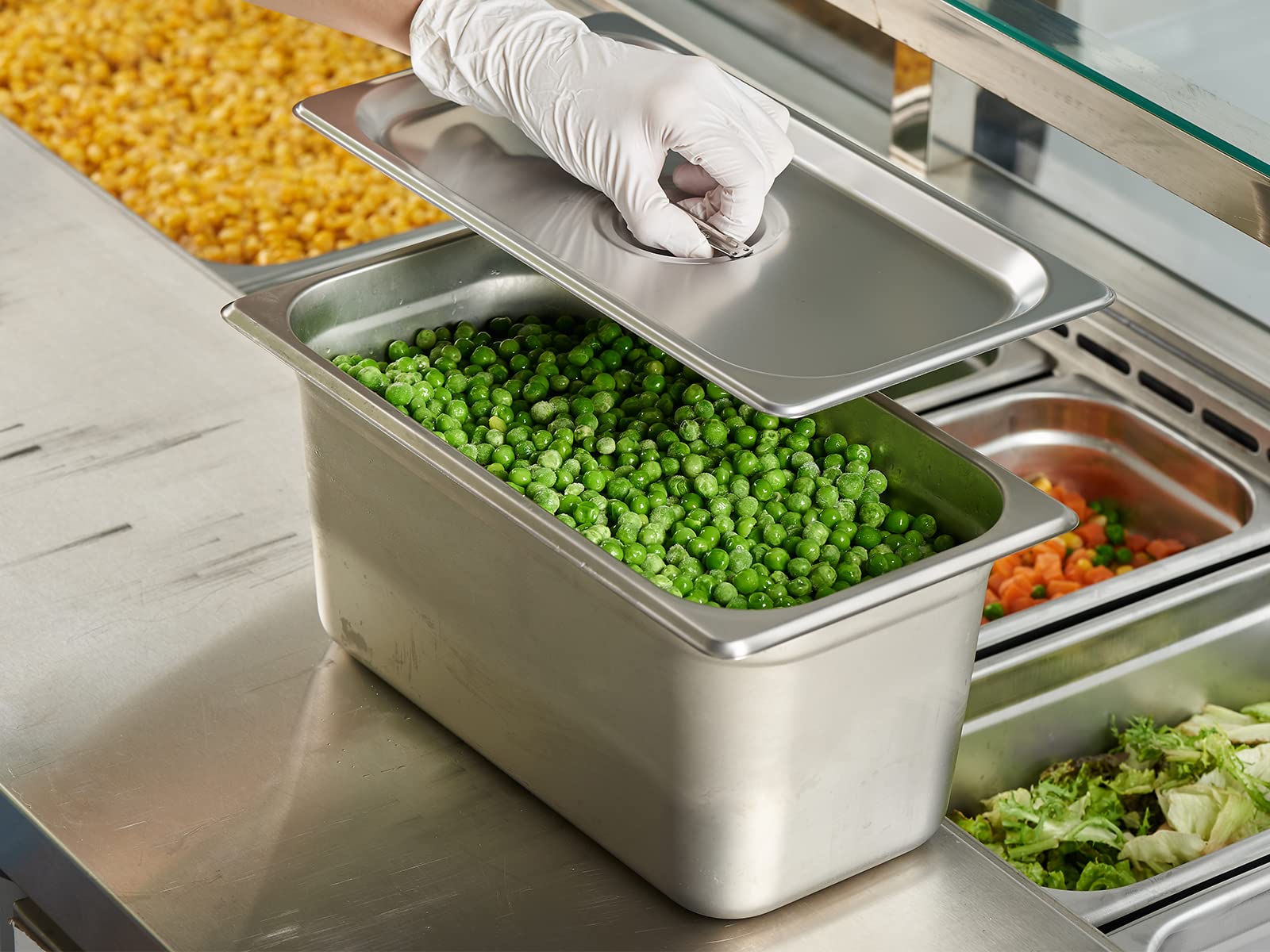 6-Pack CURTA 1/3 Size 6-Inch Deep Anti-Jam Commercial Stainless Steel Hotel Pans - NSF 18/8 Catering Food Storage Pans for Buffets, Steam Tables & Restaurant Kitchens