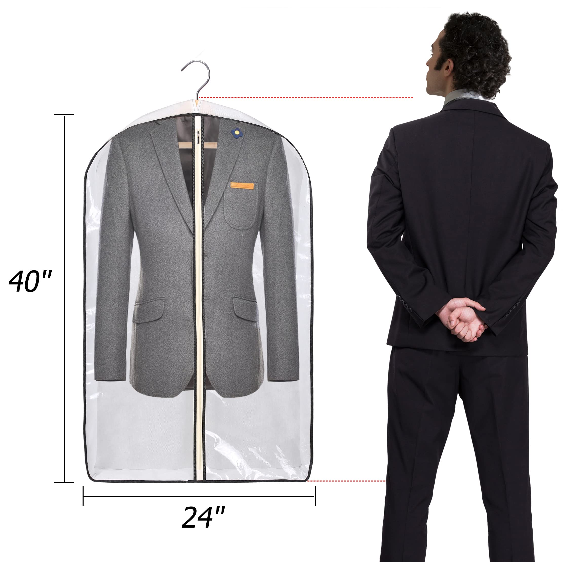 5-Pack Hanging Garment Bags & 2-Pack Costume Dance Garment Bags - Travel Storage, Closet Organization, and Costume Protection for Dancers