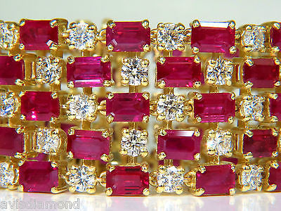 18KT GIA Certified 55.25 Carat Natural Top Gem Ruby Diamond Hinged Blood Bracelet - Luxury Jewelry for Weddings, Anniversaries & Special Occasions