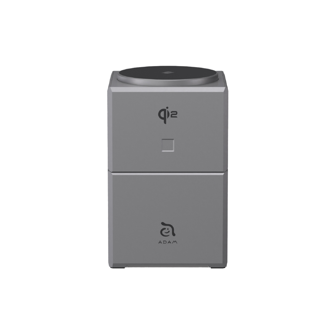 Adam Elements QUBE Qi2 Magsafe 3-in-1 Wireless Charging Stand (Silver) - Fast Charging for iPhone, AirPods & Apple Watch | Perfect for Home, Office & Travel