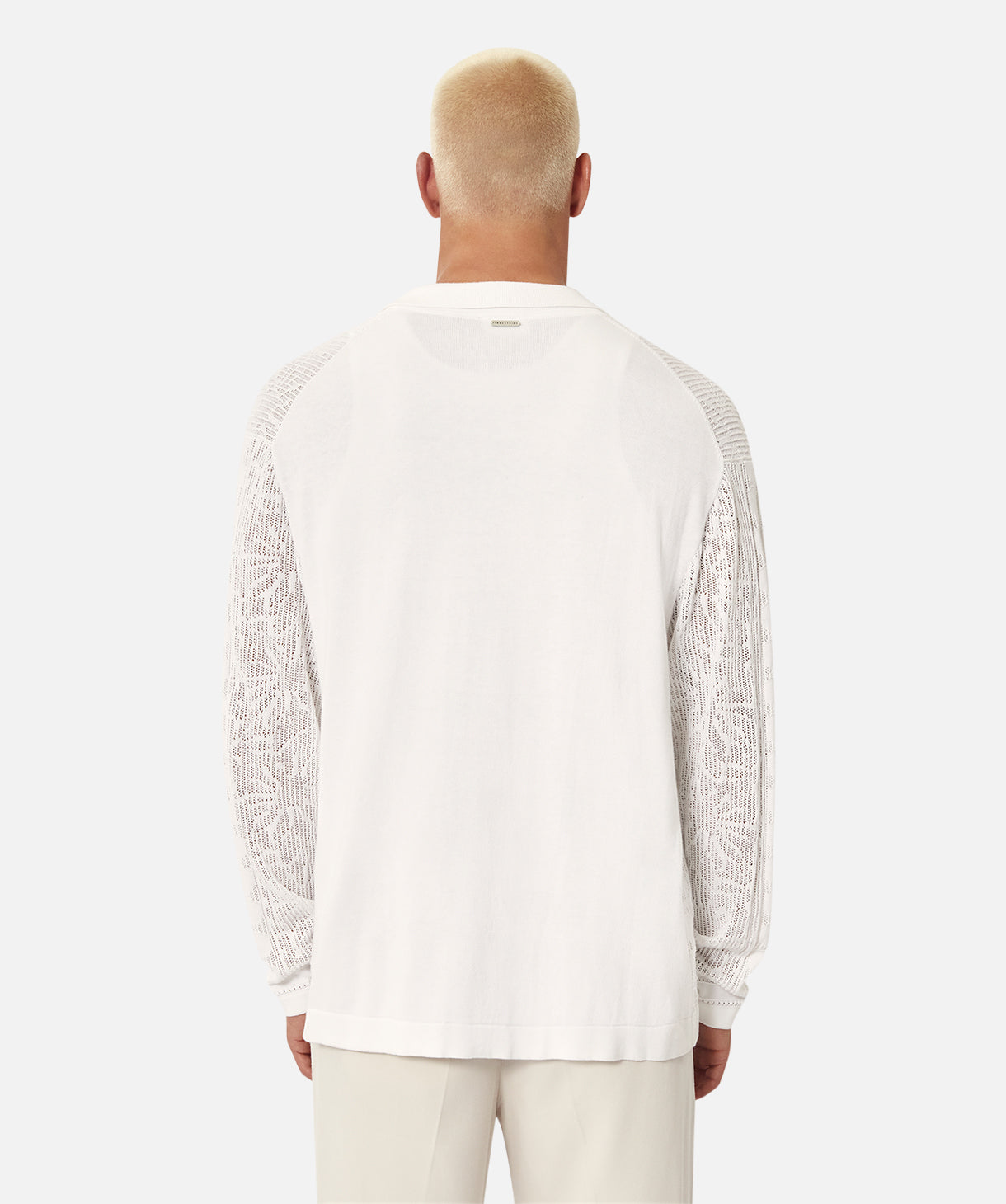 Venezia LS Polo Shirt for Men - Premium Cotton Casual Wear - Chalk White Color - Perfect for Golf, Office & Everyday Outfits