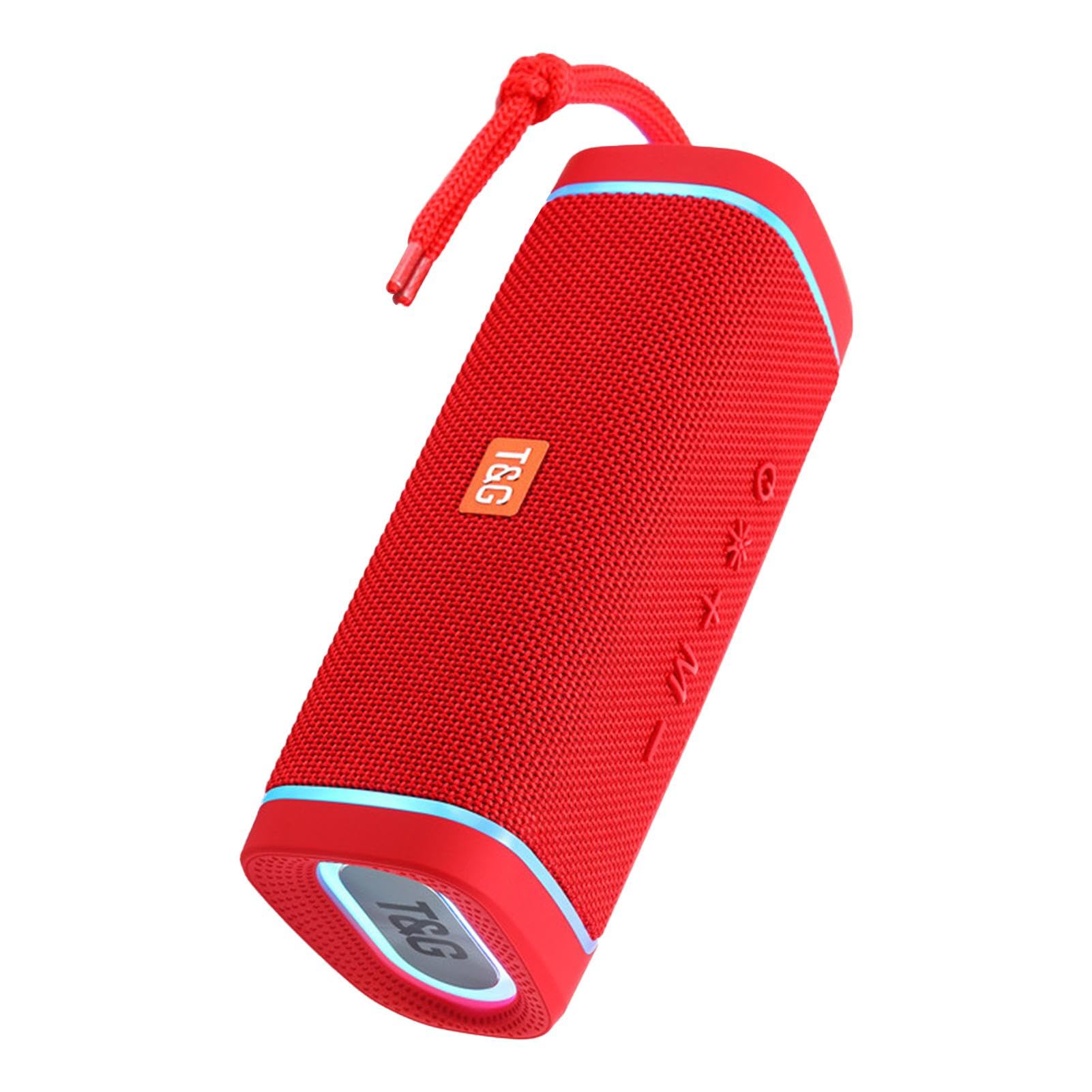 Fukamou Portable Wireless Bluetooth Speaker with LED Lights - Rechargeable, Waterproof, Deep Bass, 1200mAh Battery for Outdoor, Travel, Camping, Beach, Pool Party & Home Use