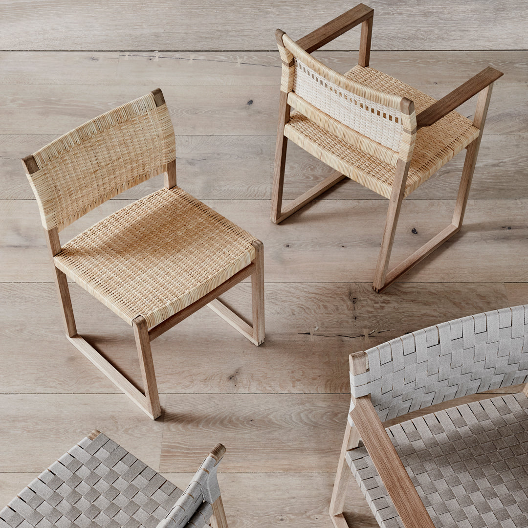 BM61 Natural Cane Wicker Chair - Rattan Accent Chair for Patio, Living Room & Bedroom - Boho Style Indoor Outdoor Seating Furniture