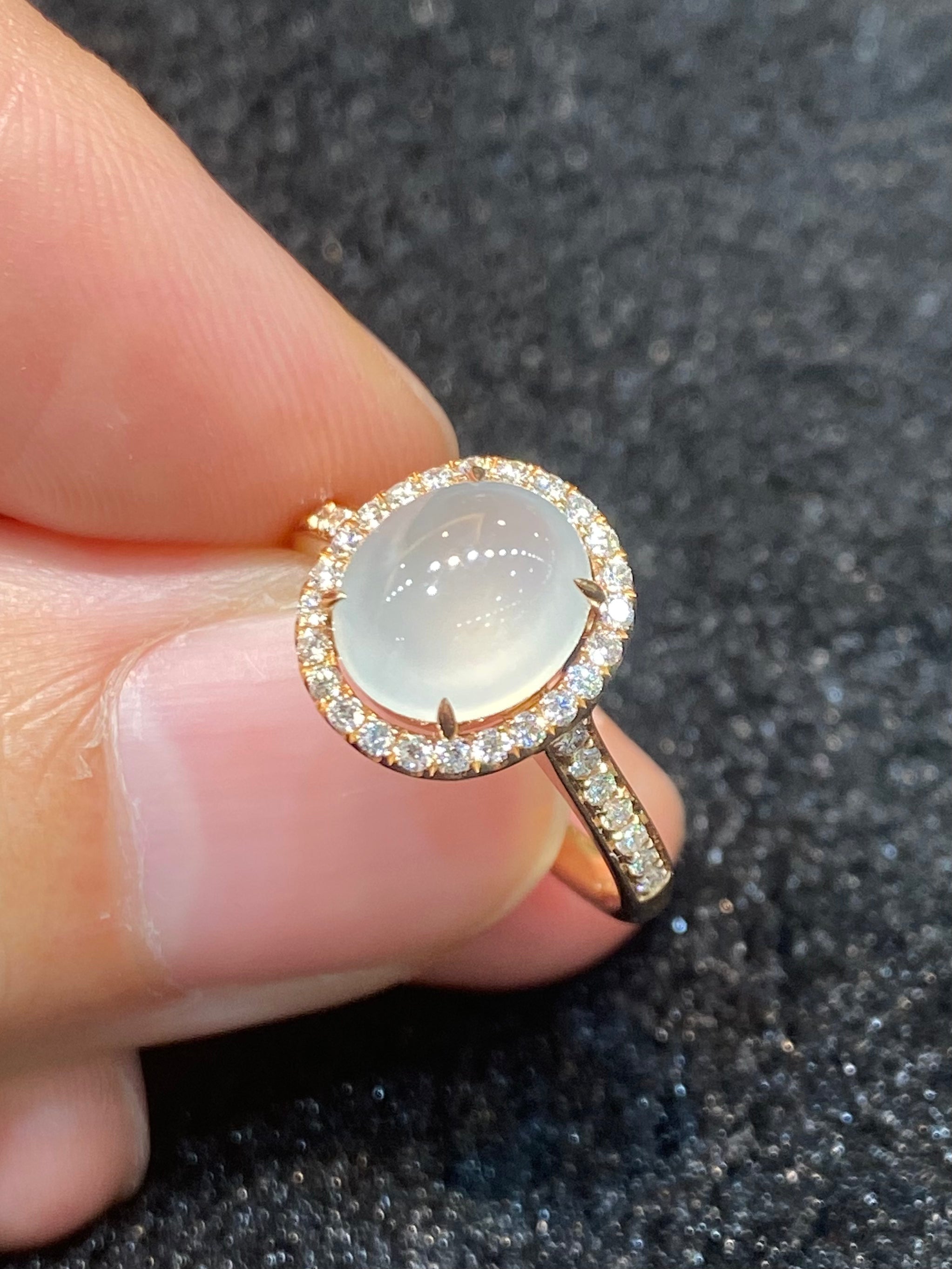 Natural Type A Icy Jadeite Ring - Genuine Jade Stone Jewelry for Women, Elegant Green Gemstone Ring for Everyday Wear & Special Occasions