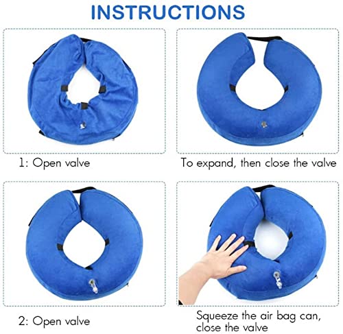 **Soft Inflatable Dog Recovery Collar – Post-Surgery Protective Pet Cone for Dogs & Cats – Prevents Biting & Scratching – Large Size – Ideal for Wound Healing & Comfort After Vet Visits**