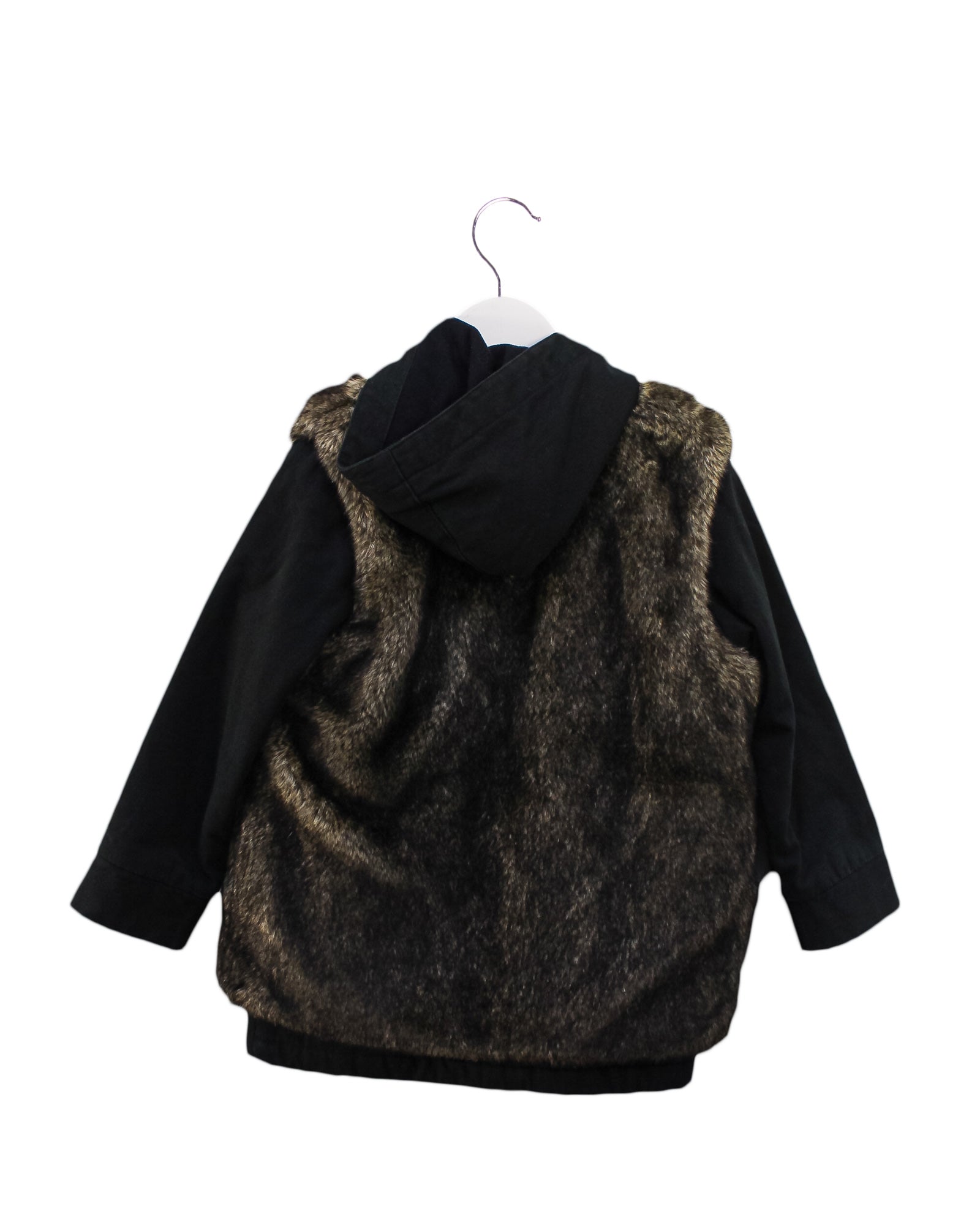 A for Apple Faux Fur Jacket for Toddlers Girls 4T - Warm Winter Coat for Outdoor Play & Preschool Fashion