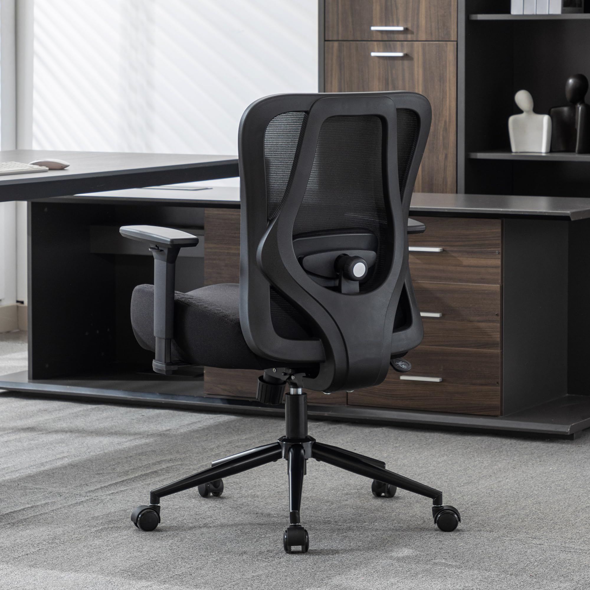 Okeysen Big and Tall Office Chair - 500 LBS Capacity Heavy Duty Ergonomic Computer Desk Chair with Wide Seat, 6