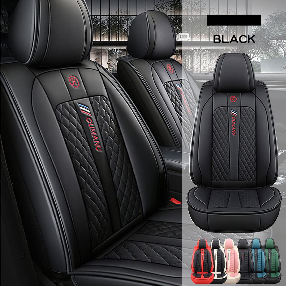 Premium Waterproof Faux Leather Car Seat Covers for Ford Bronco Sport 2021-2022 - Front Row 2-Seat Protection (Black) | Durable & Comfortable Accessories for Road Trips & Daily Commute