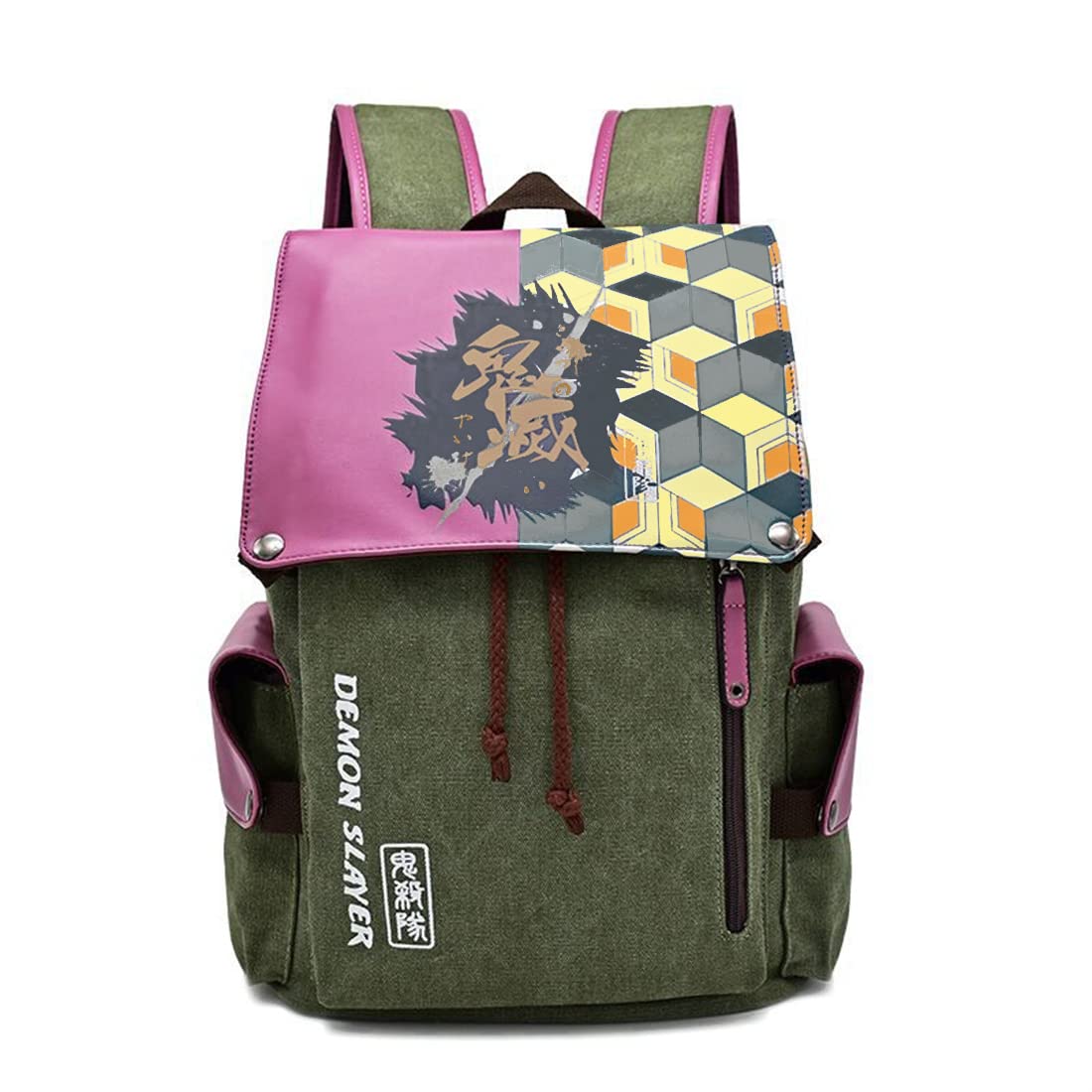 Lukvuzo Japanese Anime Backpack - 3D Printed Canvas Shoulder Bag for Laptops & School | Perfect for Anime Fans, Cosplay & Everyday Use