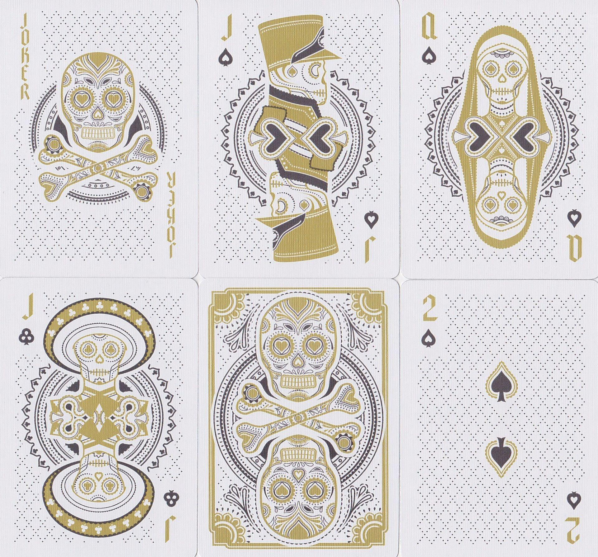 Muertos Mourning Gold Playing Cards - Elegant Day of the Dead Themed Deck for Collectors, Poker & Magic Tricks | Perfect for Halloween, Gifts & Game Nights