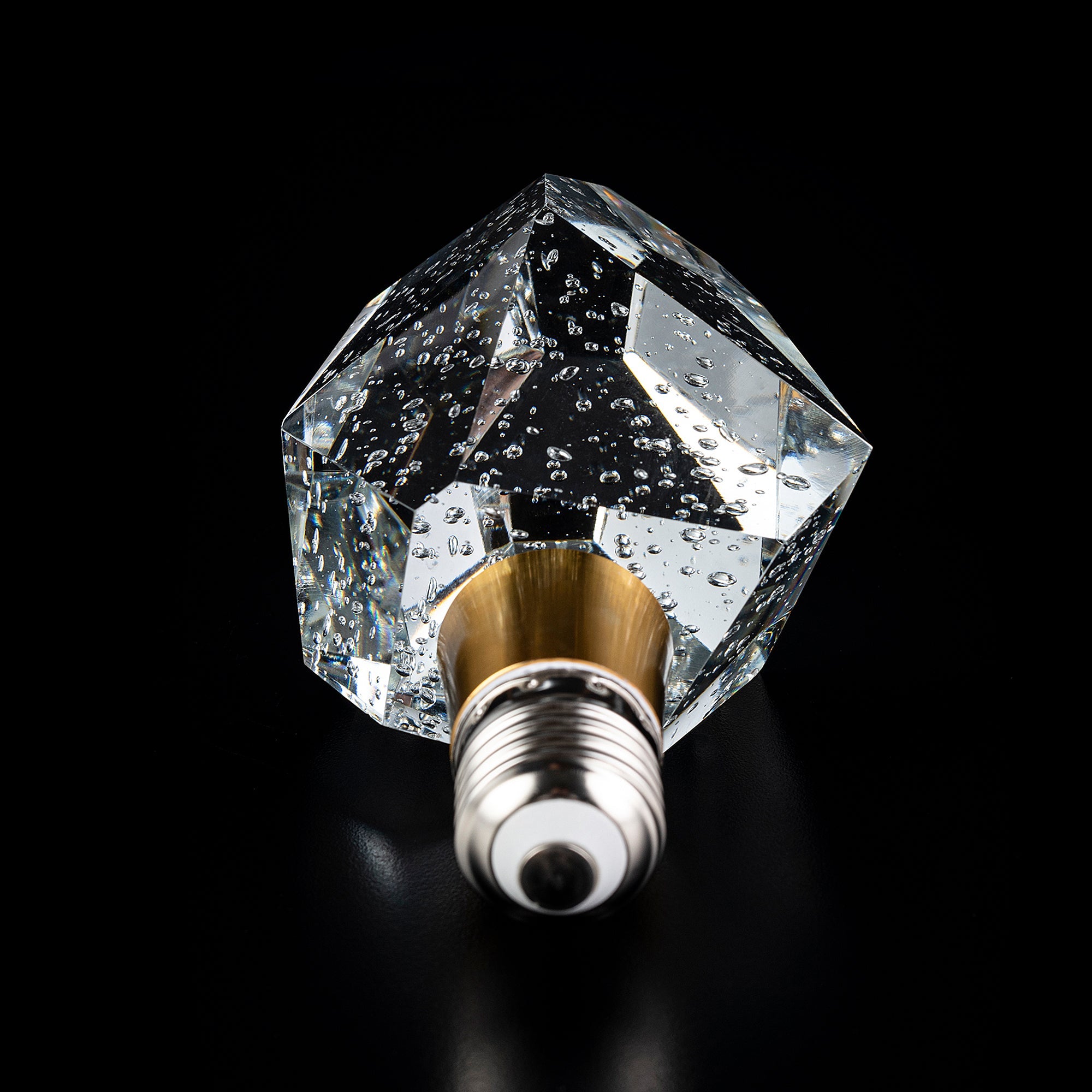Natural Seeded Geode Crystal LED Light Bulb - Energy Efficient Decorative Lighting for Home, Bedroom, Meditation Room & Spa Decor