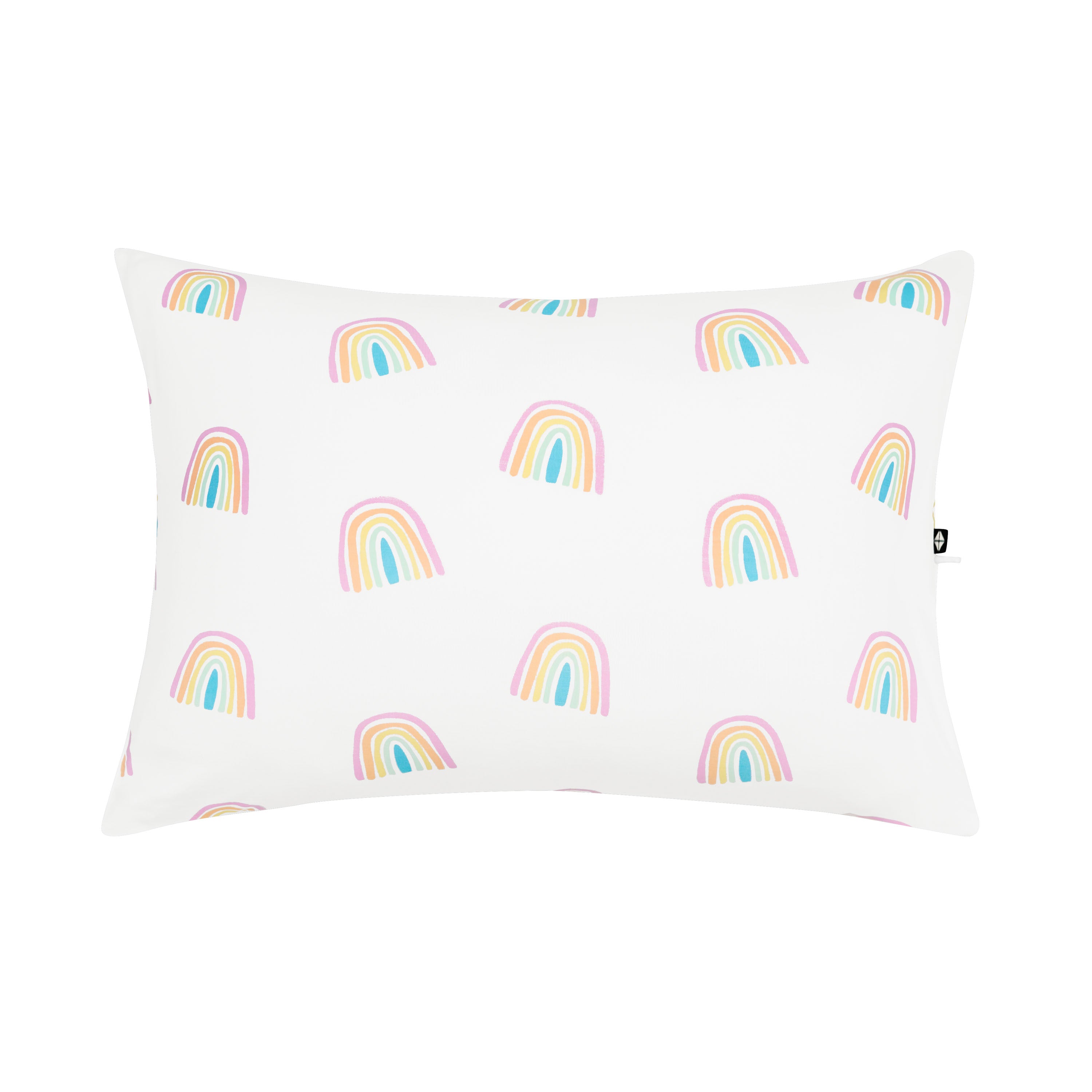 Soft Poi Rainbow Toddler Pillowcase - Breathable Cotton Kids Pillow Cover for Nursery, Daycare & Travel