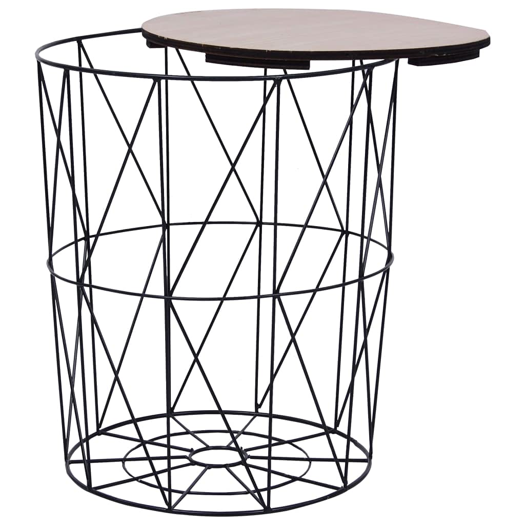 SKM Modern Round Coffee Table Black 18.5 Inch Diameter - Perfect for Living Room, Lounge & Small Spaces