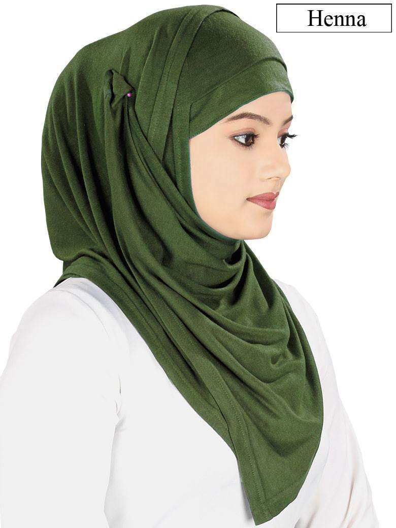 Instant Jersey Hijab with Headband - Soft Stretchy Muslim Scarf for Women - Perfect for Prayer, Work & Everyday Wear