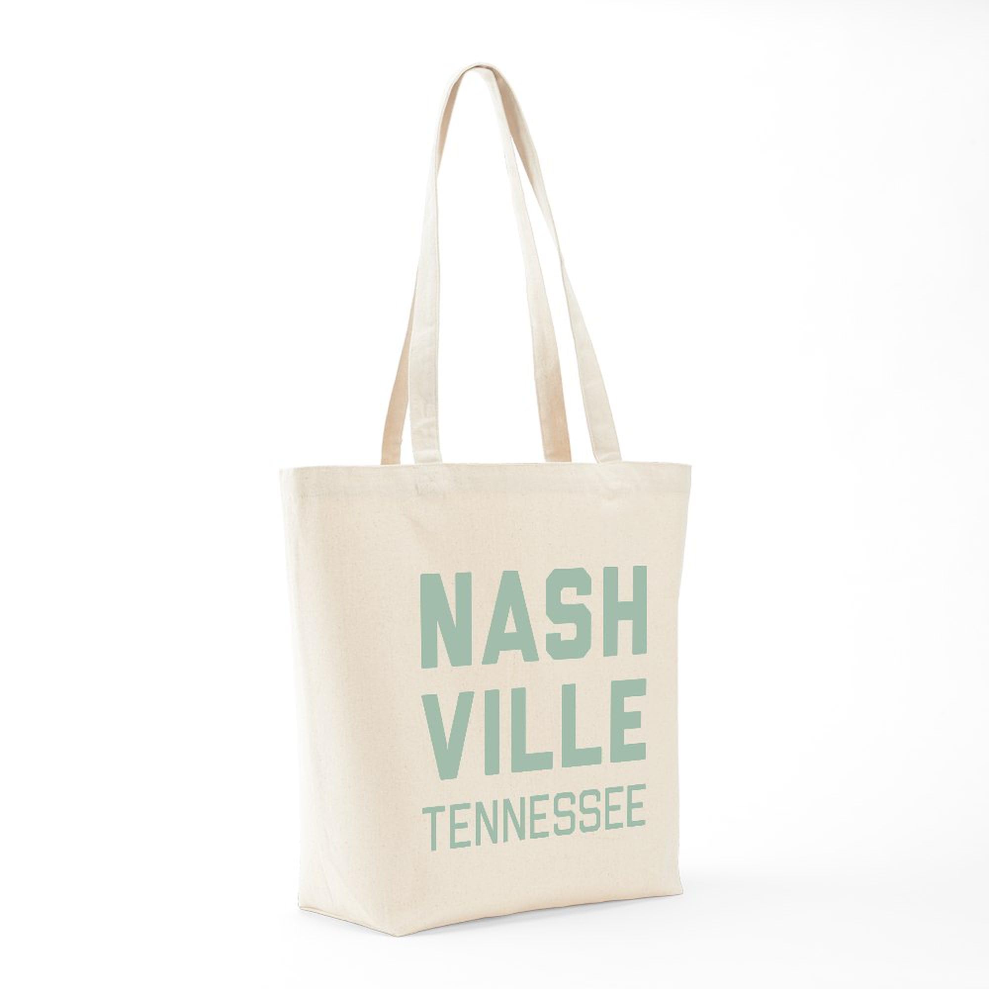 Nashville Tennessee Tote Bag - Natural Canvas Reusable Shopping Bag for Groceries, Beach & Travel | Eco-Friendly Cotton Carryall