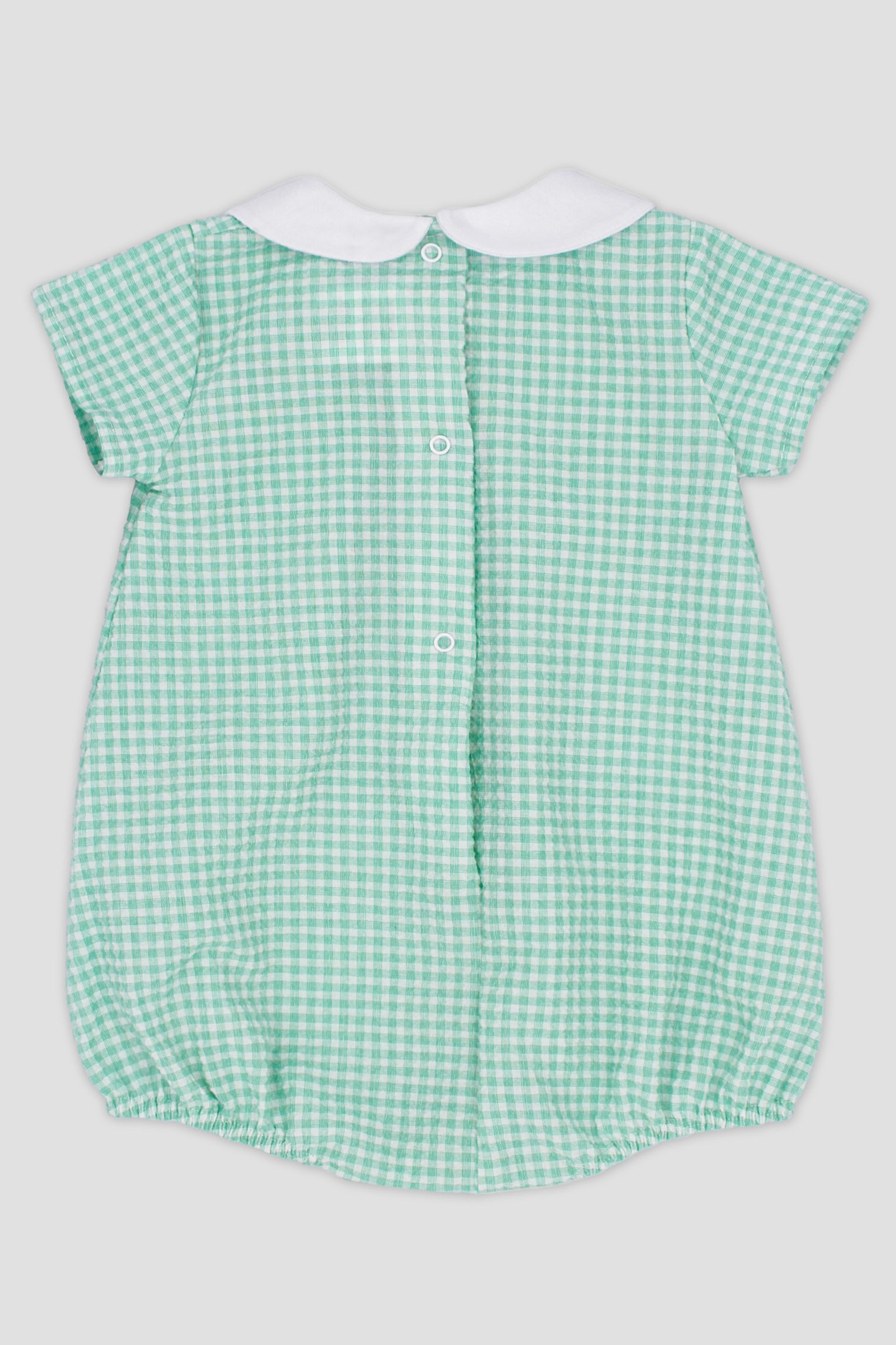 Joseph Apple Green Gingham Romper - Baby Girls' Cute Summer Outfit for Photoshoots, Parties & Playdates