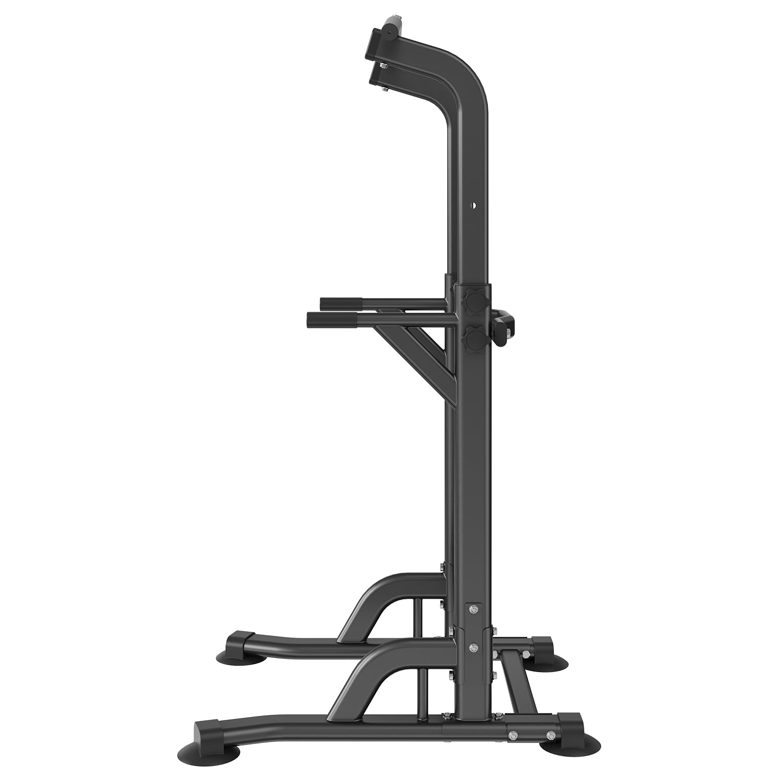 VEVOR Adjustable Power Tower Dip Station - 10-Level Pull-Up Bar Stand for Home Gym, Multi-Function Strength Training Equipment with 4 Suction Feet (330 lbs Capacity) - Perfect for Full-Body Workouts & Home Fitness Training