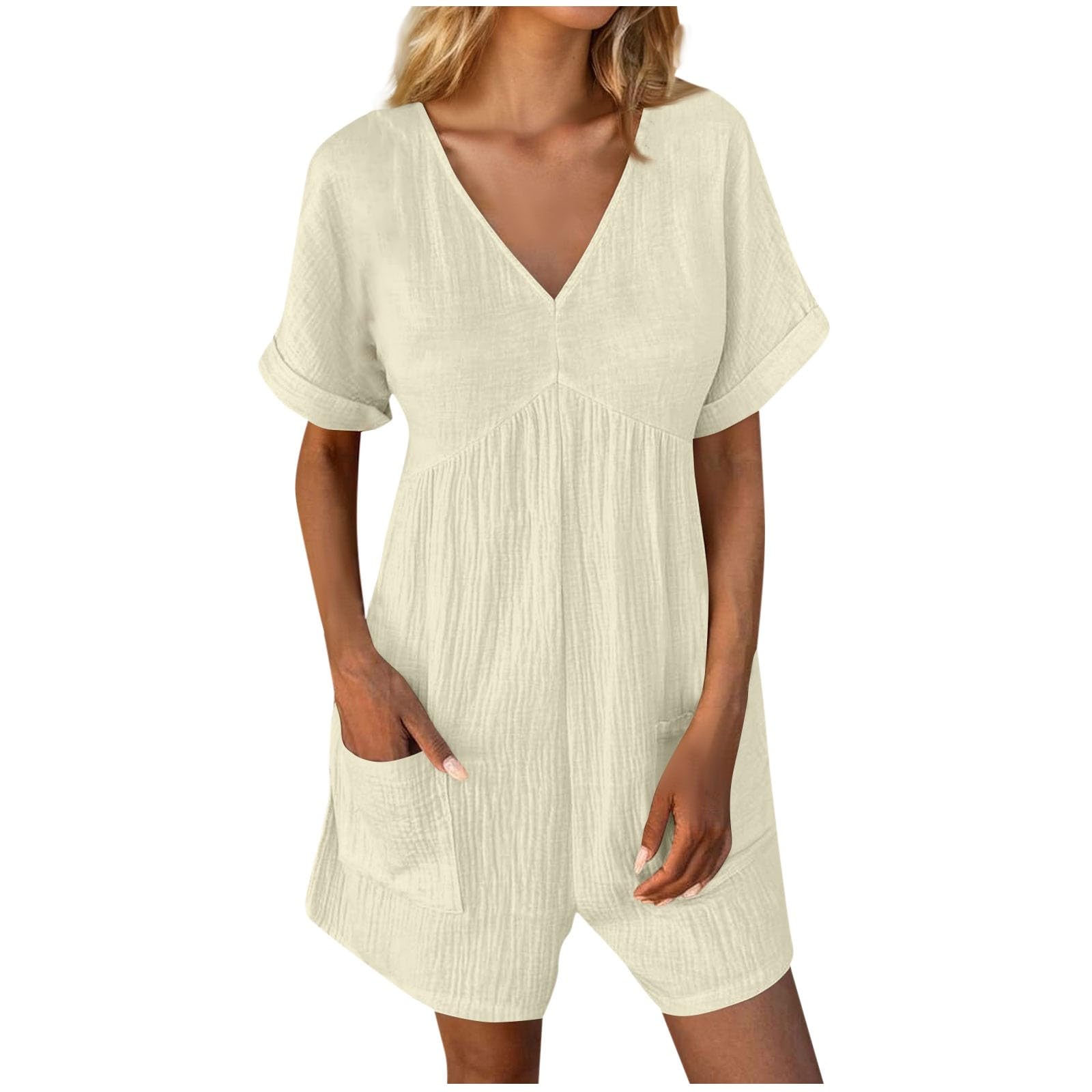 **Women's Summer 2-Piece Pajama Set - Soft Short Sleeve Lounge & Sleepwear Outfit - Plus Size Comfortable Pjs for Nightwear, Relaxing at Home, or Vacation**