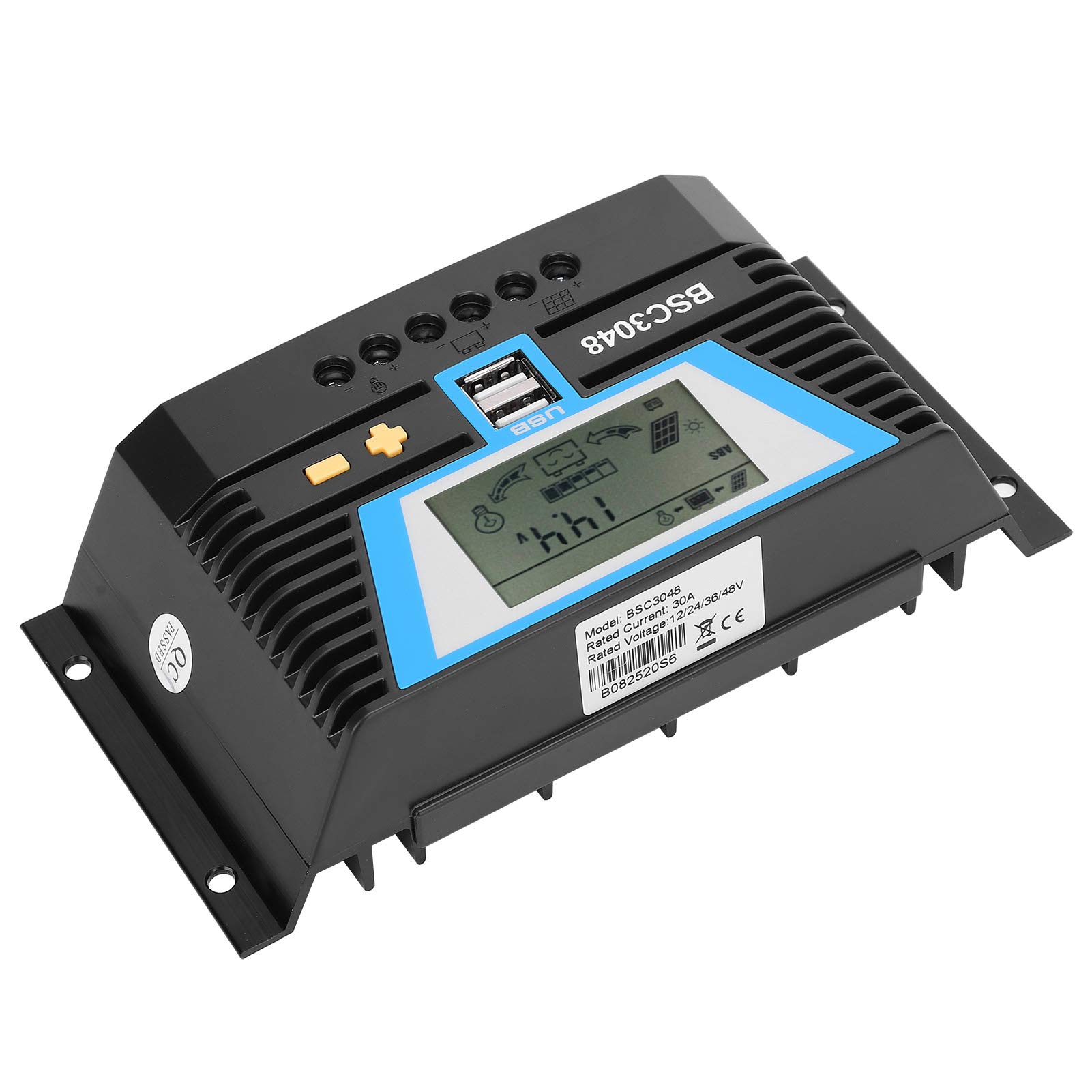 Best Solar Charge Controller 12V/24V/36V/48V - Intelligent MPPT Energy Regulator for Lead Acid/Lithium Batteries - Perfect for RV, Boat, Off-Grid & Home Solar Systems