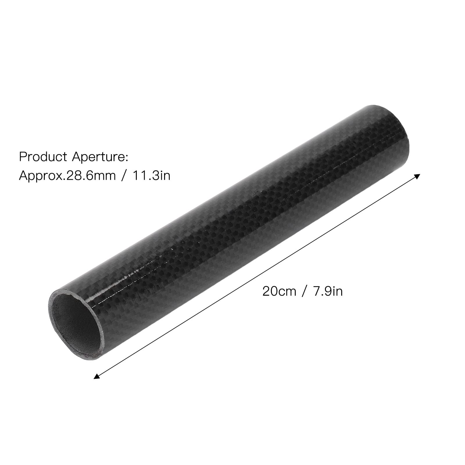 VBESTLIFE 28.6mm x 20cm Carbon Fiber Headset Spacer for Mountain Bike Front Fork Stem - Lightweight Bicycle Stem Spacer for MTB, Road Bike, Cycling Accessories - Perfect for Bike Upgrades and Maintenance