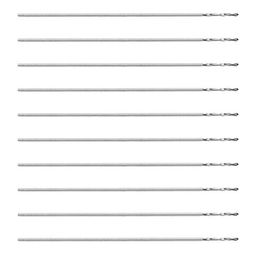 FTVOGUE 10-Piece 0.3mm Straight Shank Twist Drill Bit Set - Precision Small Drill Bits for Pearl Punching, Jewelry Making & DIY Crafts (Perfect for Beading, Watch Repair & Miniature Projects)