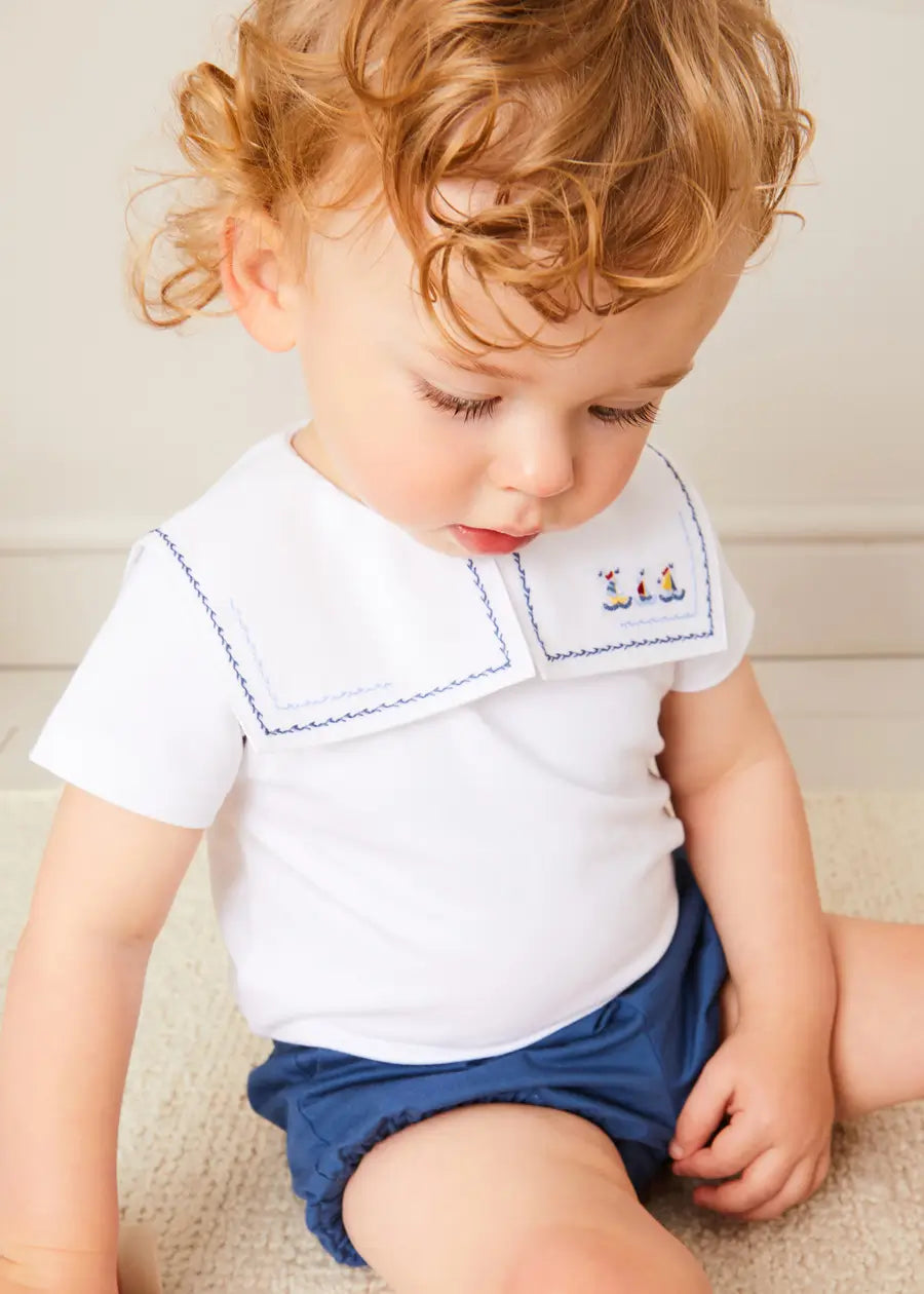 Blue Plain Button Detail Bloomers for Babies & Toddlers (3 Months to 3 Years) - Comfortable Cotton Underwear for Playtime, Diaper Changes & Everyday Wear