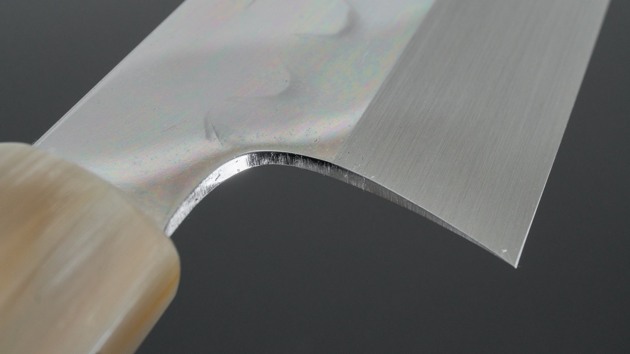 Hitohira Togashi Kyuzo White #1 Mizu Honyaki Gyuto 240mm Japanese Chef Knife - Kurokaki Persimmon Handle with Saya (#038) - Perfect for Professional Chefs & Home Cooking Enthusiasts