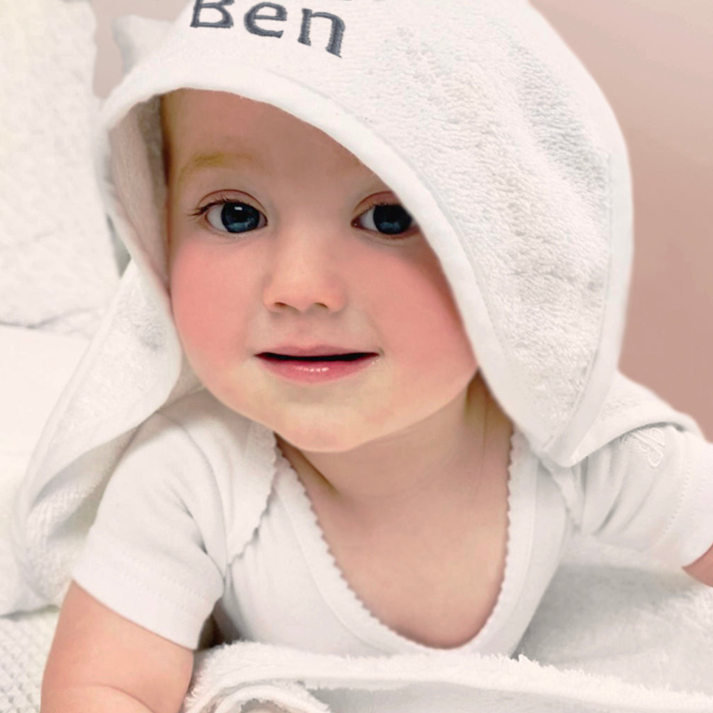 Personalized Kids Hooded Bath Towel - Large Size, Soft & Absorbent, Blue - Perfect for Beach, Pool & Bath Time