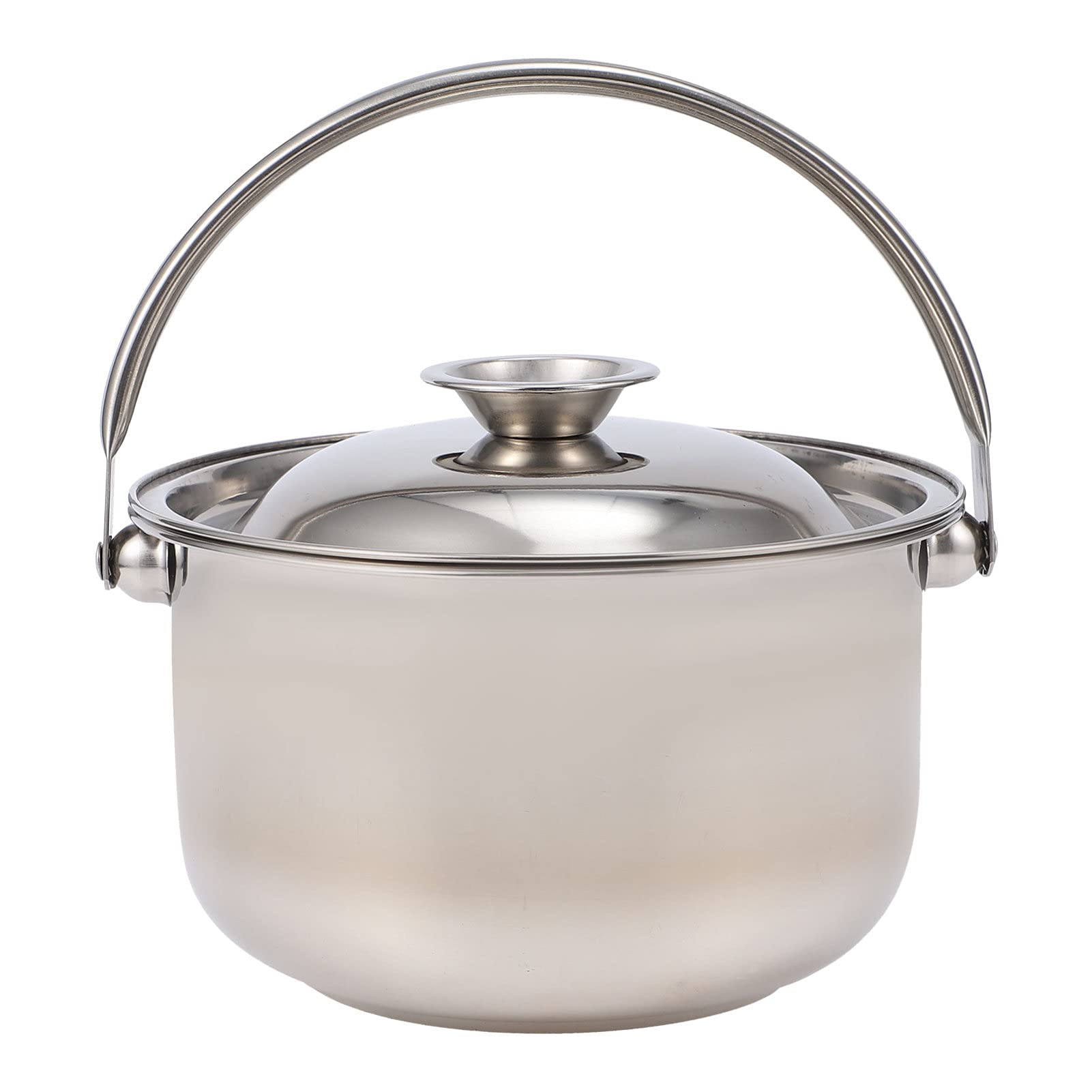 Stainless Steel Covered Stock Pot with Lid - 5QT Soup Pot, Steamer & Pasta Cooking Pot for Hot Pot, Stews, Soups & Milk Warming - Ideal for Home Kitchen & Restaurant Use
