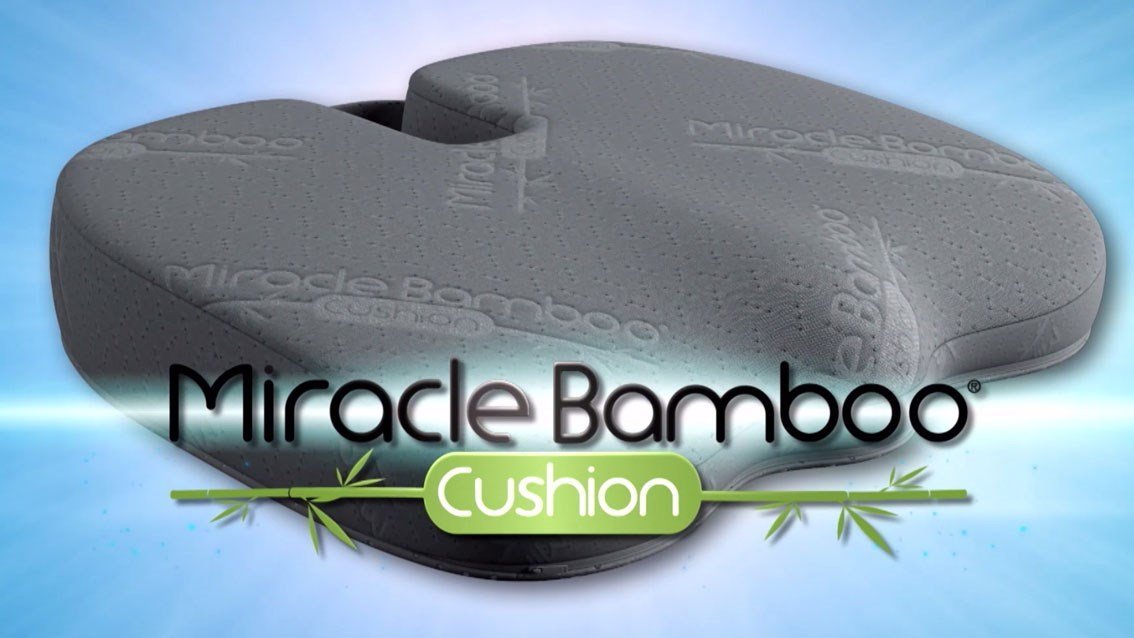 Miracle Bamboo Cushion - Premium Comfort & Support for Back Pain Relief - Perfect for Office Chairs, Car Seats, and Home Sofas