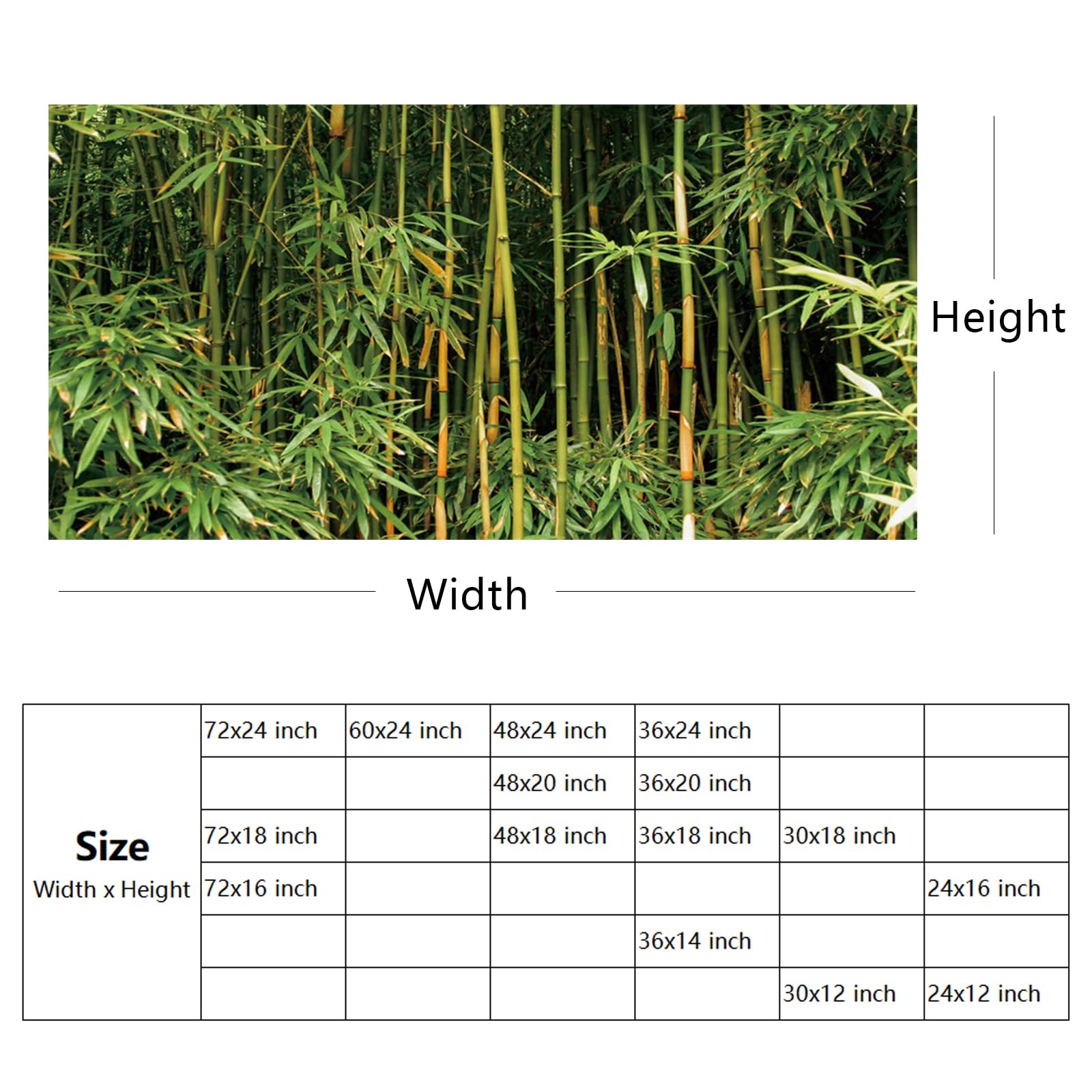 YongFoto 48x18 Inch Reptile Terrarium Background - Bamboo Forest Nature Scenery for Bearded Dragon Habitat, Fish Tank & Aquarium Backdrop | Perfect for Reptile Enclosures, Vivariums and Aquatic Displays
